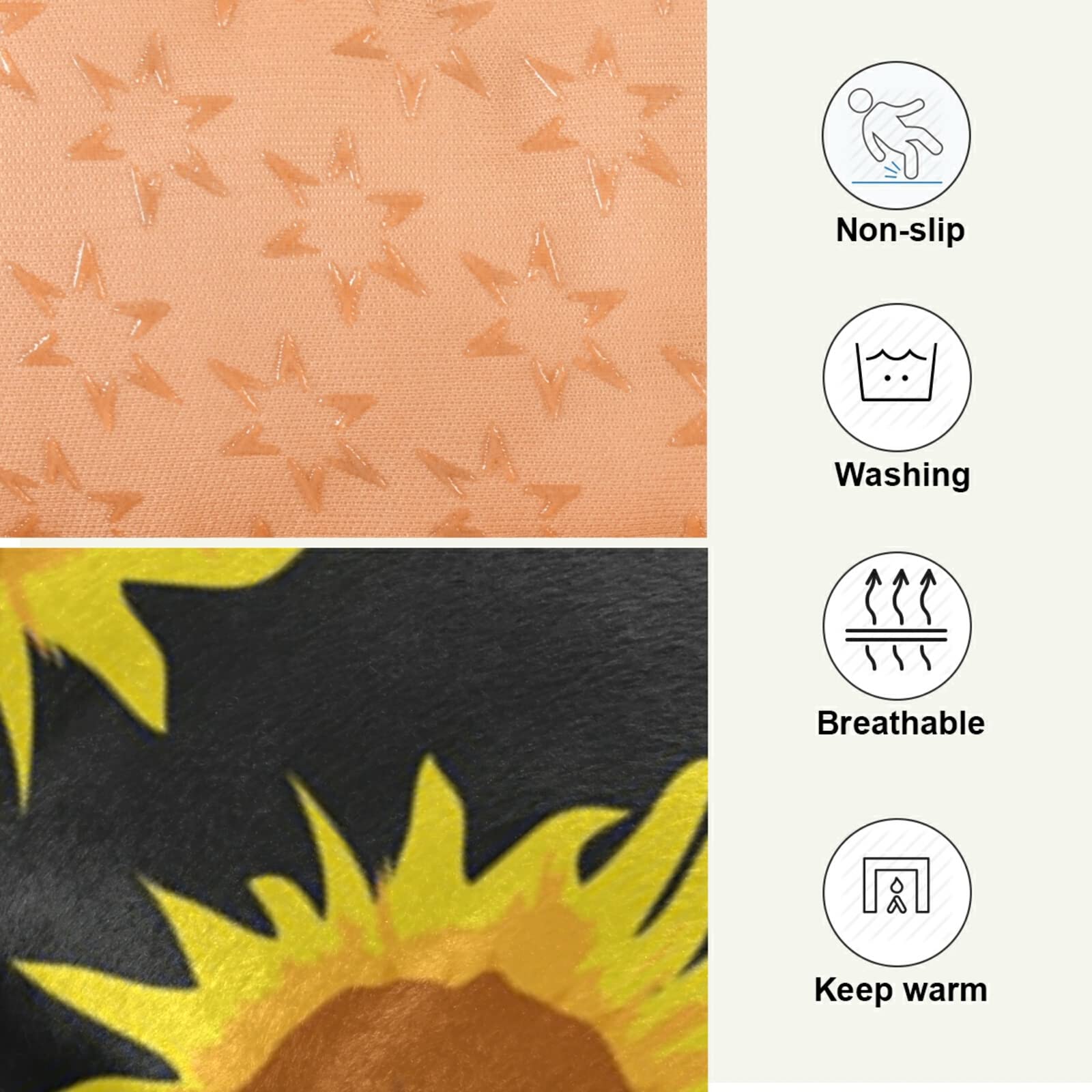 Beautiful Sunflower Pet Bed - Ultra Soft Rectangle Dog Bed & Cat Bed for Small to Medium Pets, 24x18 Inch - Cozy Calming Bed for Dogs & Cats, Perfect for Living Room, Bedroom, or Crate