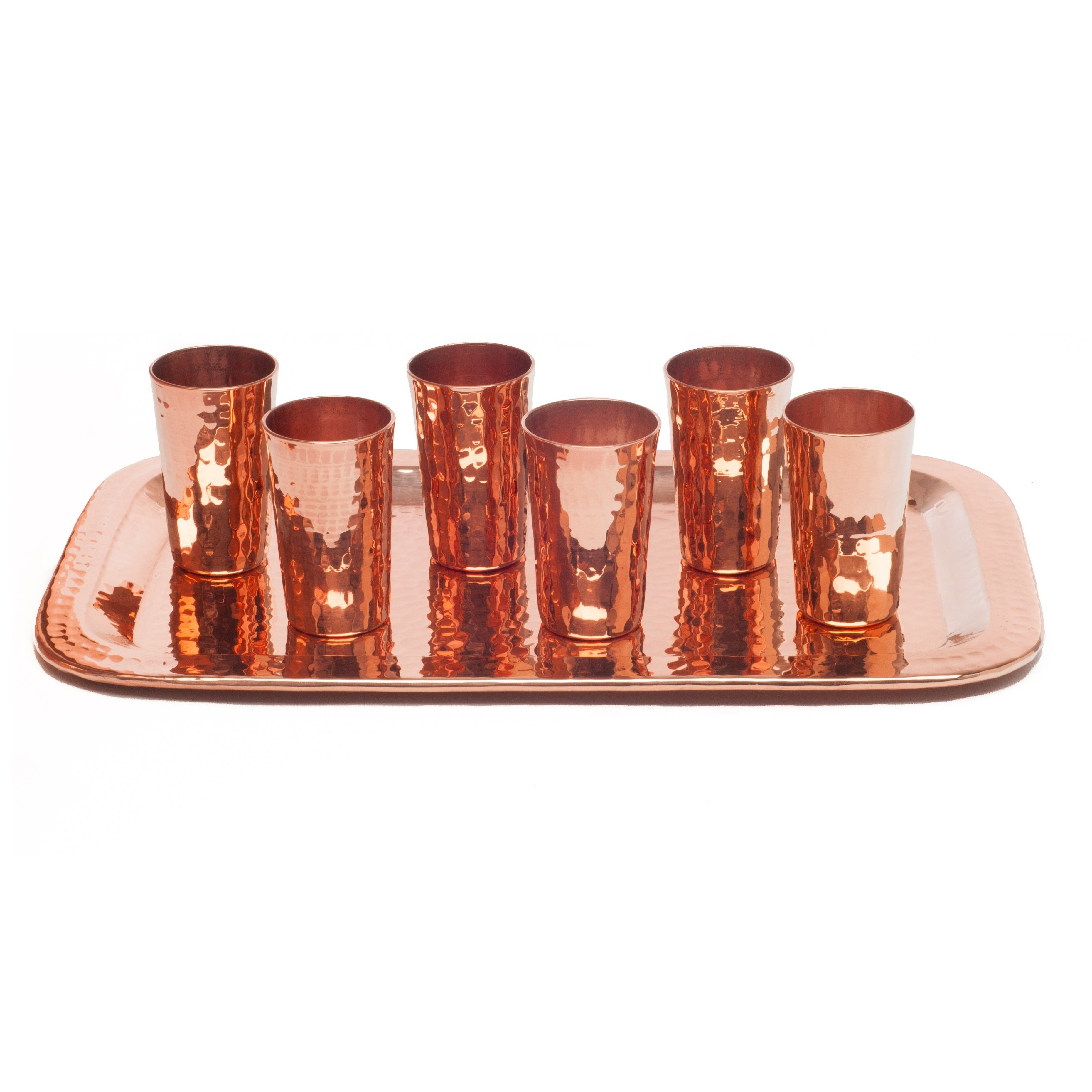 Premium Copper Shot Cup Flight Set - 6-Piece Drinking Game Accessories for Parties, Bars & Tailgating | Durable & Stylish for Vodka, Tequila & Whiskey Shots