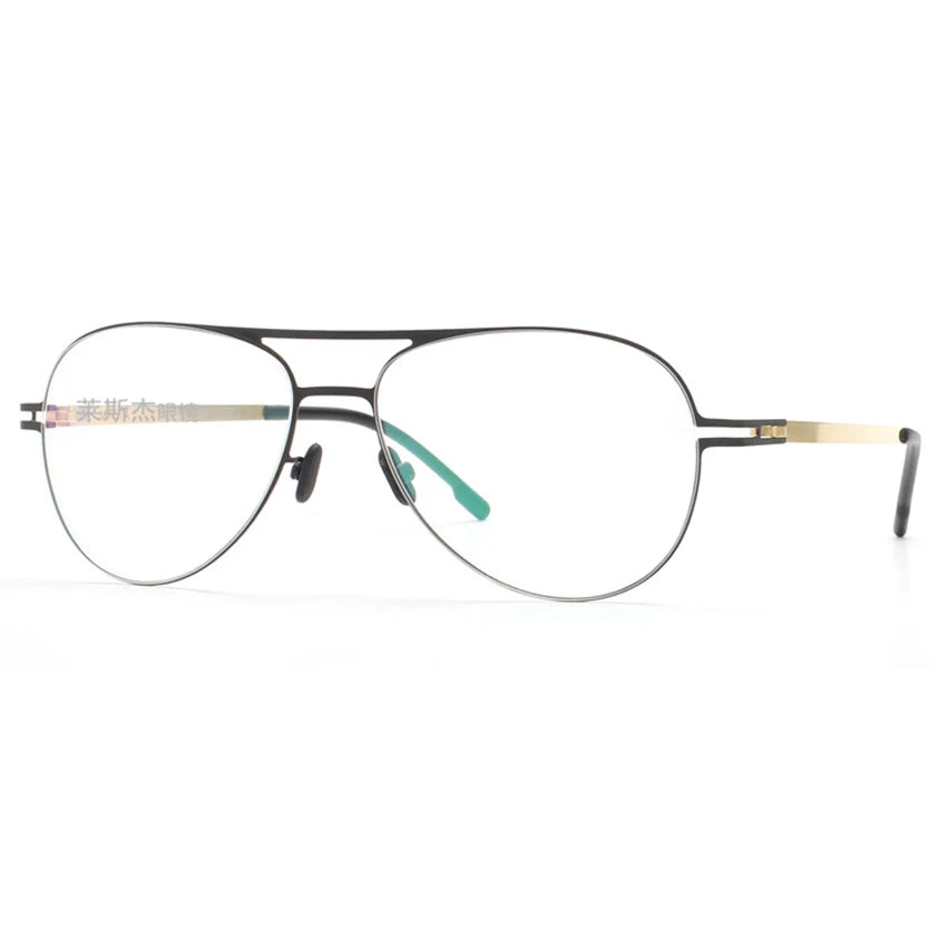 Aimee Unisex Full Rim Oval Double Bridge Stainless Steel Eyeglasses Frame 5120 | Lightweight Durable Glasses for Men & Women | Perfect for Reading, Working & Fashion Accessories