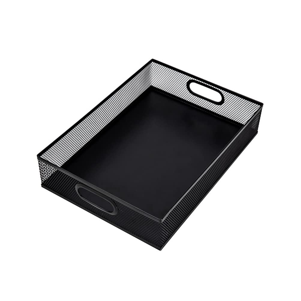 Metal File Basket Organizer - Desktop Storage Tray for Office & Home Use