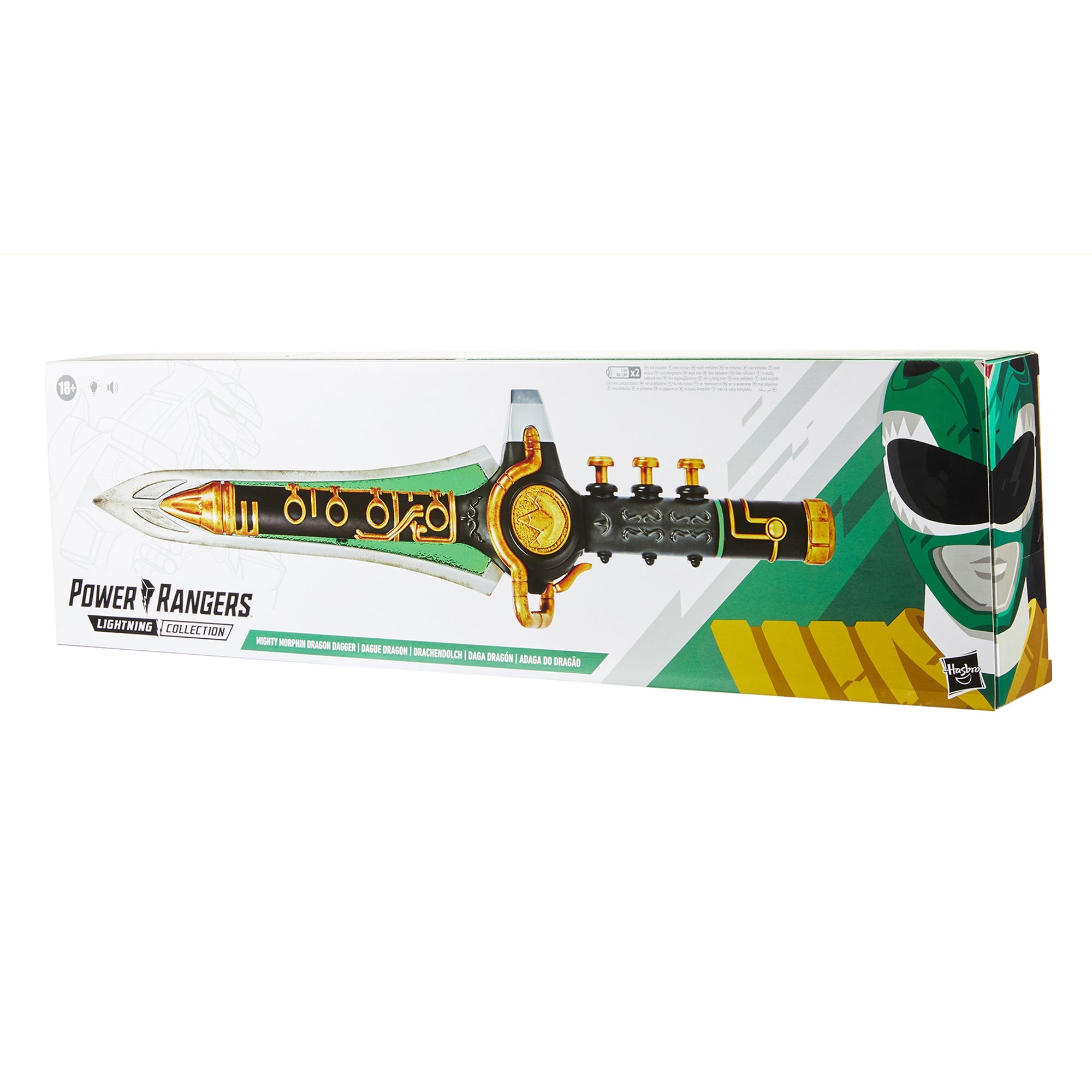 Power Rangers Lightning Collection Mighty Morphin Dragon Dagger - Roleplay Toy for Kids & Collectors - Perfect for Cosplay, Halloween Costumes & Display