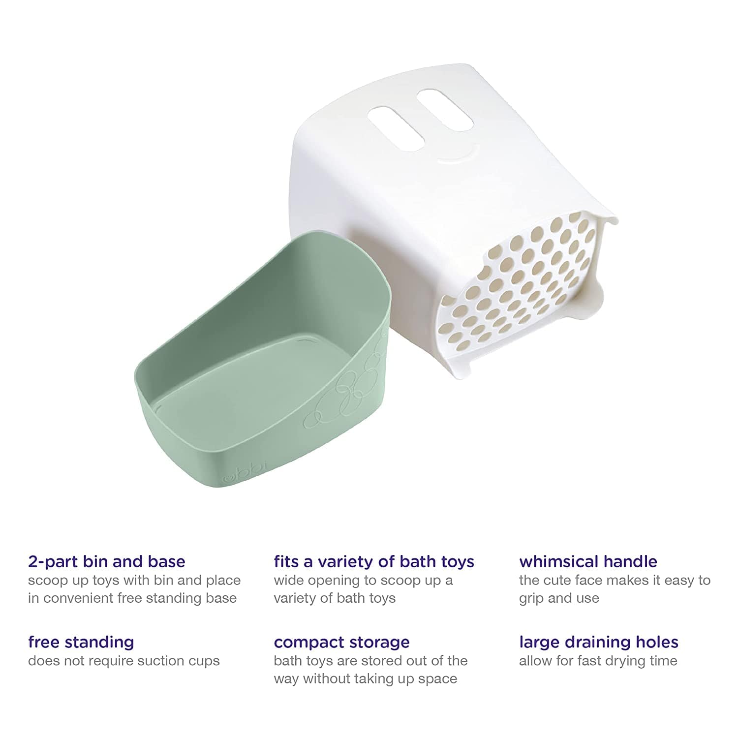 Ubbi Bath Toy Drying Bin - Mesh Storage Organizer for Wet Bath Toys | Quick-Dry Solution for Baby Bath Accessories | Perfect for Bathroom, Nursery & Daycare Use
