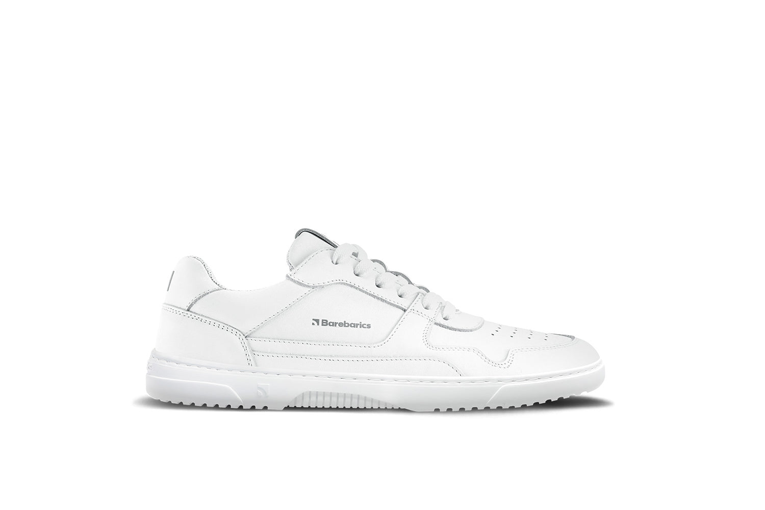 Barefoot Sneakers Barebarics Zing - All White Leather Minimalist Shoes for Men & Women | New 2025 Model | Perfect for Running, Gym & Everyday Comfort