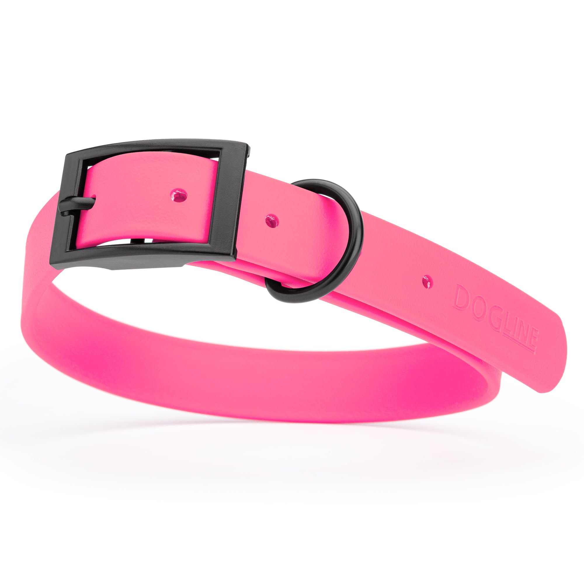 Premium Waterproof Biothane Dog Collar - Odor-Proof, Easy to Clean & Durable - Adjustable for Small, Medium & Large Dogs - Passionfruit Pink - Perfect for Outdoor Adventures, Swimming & Daily Walks