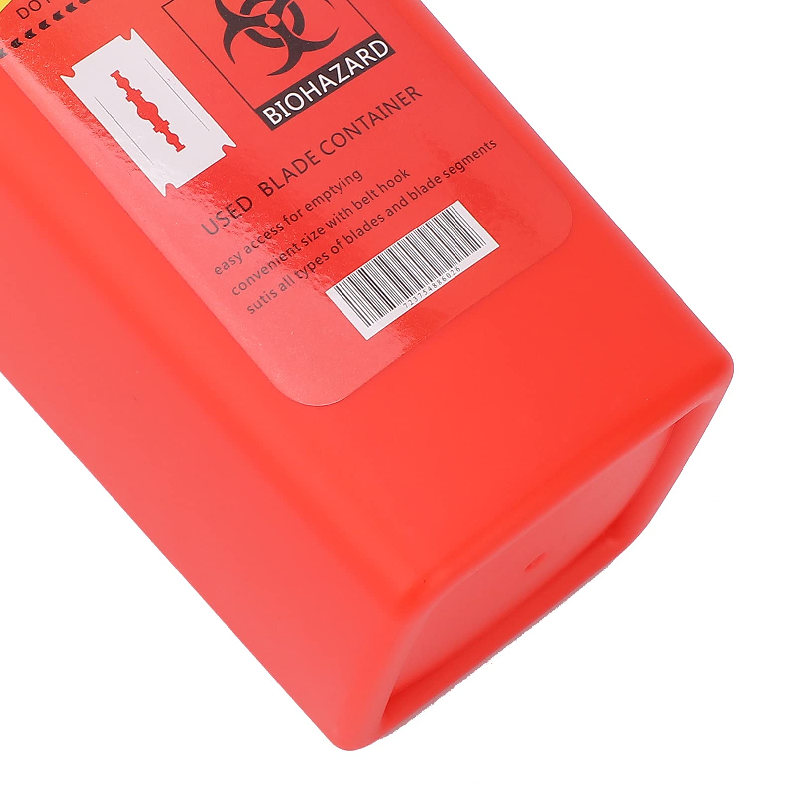 Ubersweet® Non-Toxic Needle Disposal Container Box - Safe Sharps Disposal for Beauty Salon, Hair Salon & Tattoo Studio - Red | Professional Medical Waste Solution for Acupuncture, Piercing & Cosmetic Procedures