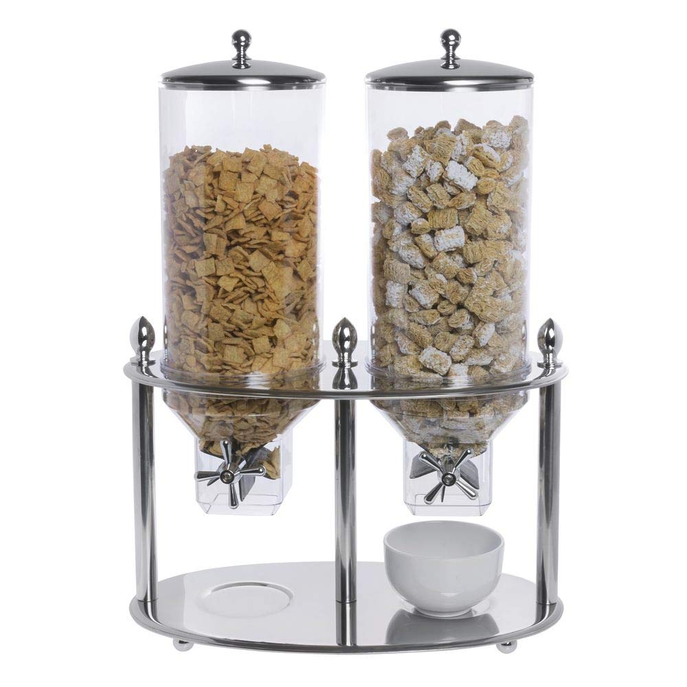 Stainless Steel Double Cereal Dispenser - 17.7