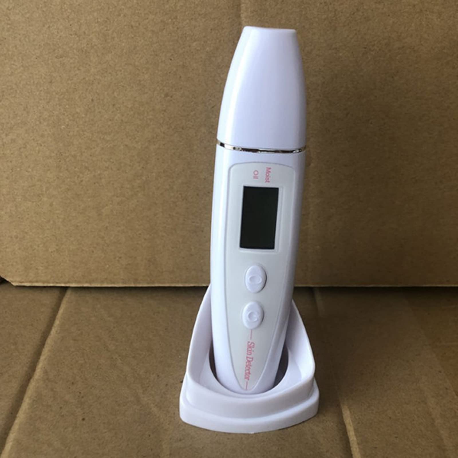 Digital Skin Moisture Analyzer & Oil Tester - Portable Skin Care Device for Women | Accurate Face Hydration Detector | Perfect for Home Skincare Routine & Salon Treatments (White)