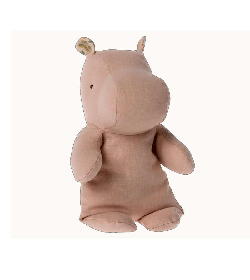 Maileg Safari Friend Small Soft Rose Hippo Plush Toy - Perfect for Kids' Playtime, Nursery Decor & Gift Giving