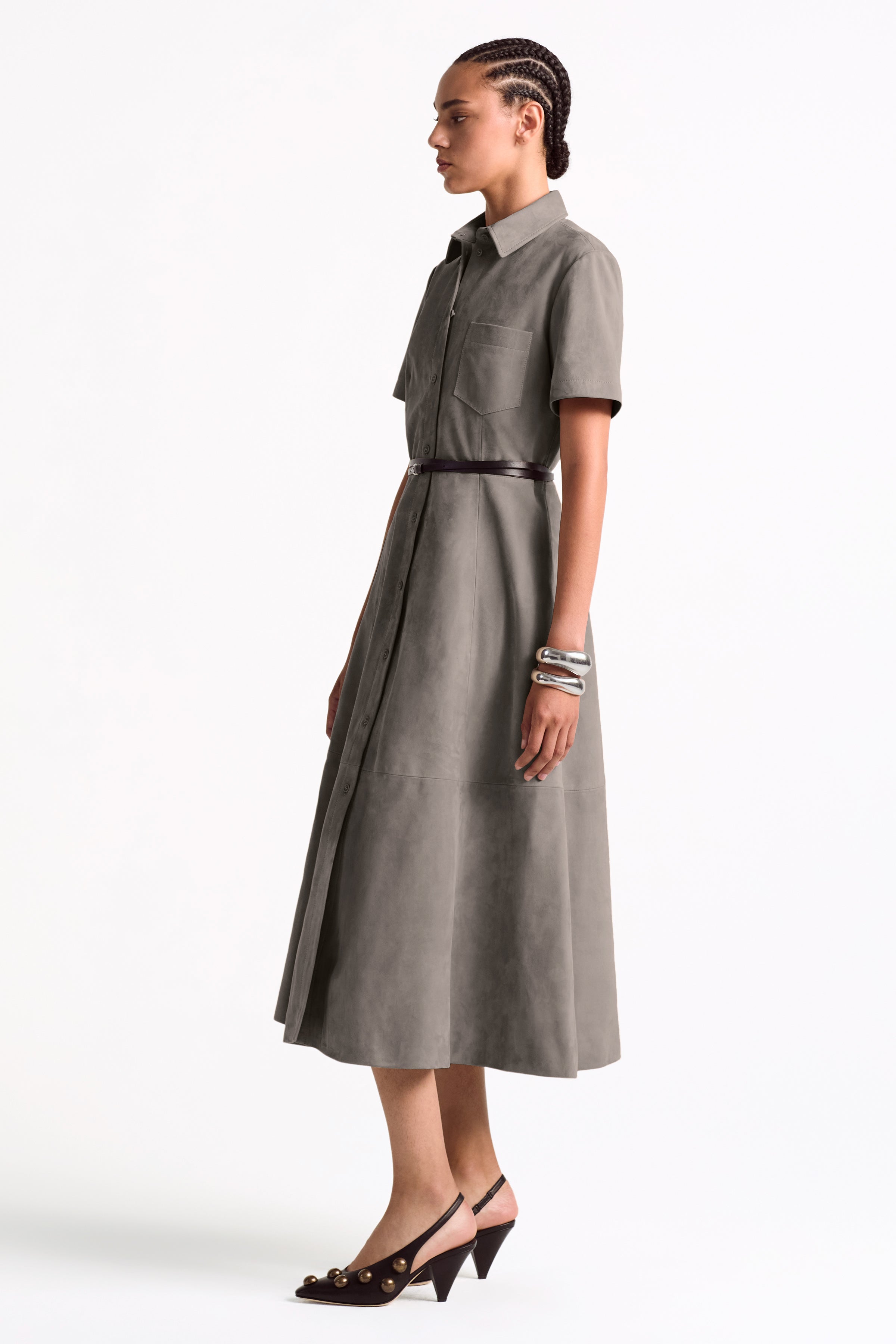 Kiera Chamois Dress - Women's Elegant & Comfortable Dress for Casual Wear, Office, and Special Occasions