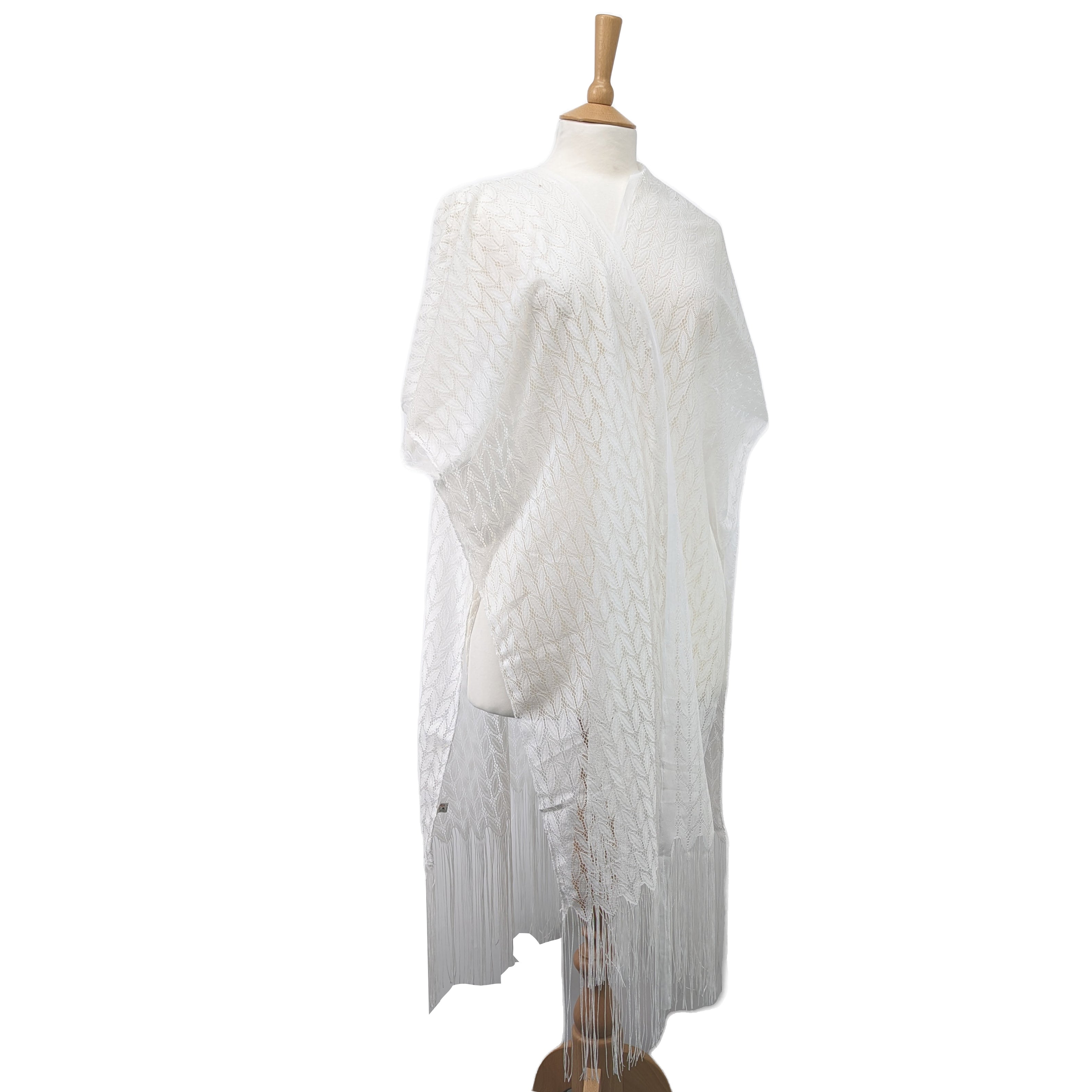Stylish Fringed Ladies Beach Kaftan Cover Up - 90x180cm Lightweight Summer Swimwear for Women - Perfect for Poolside, Vacation & Boho Fashion