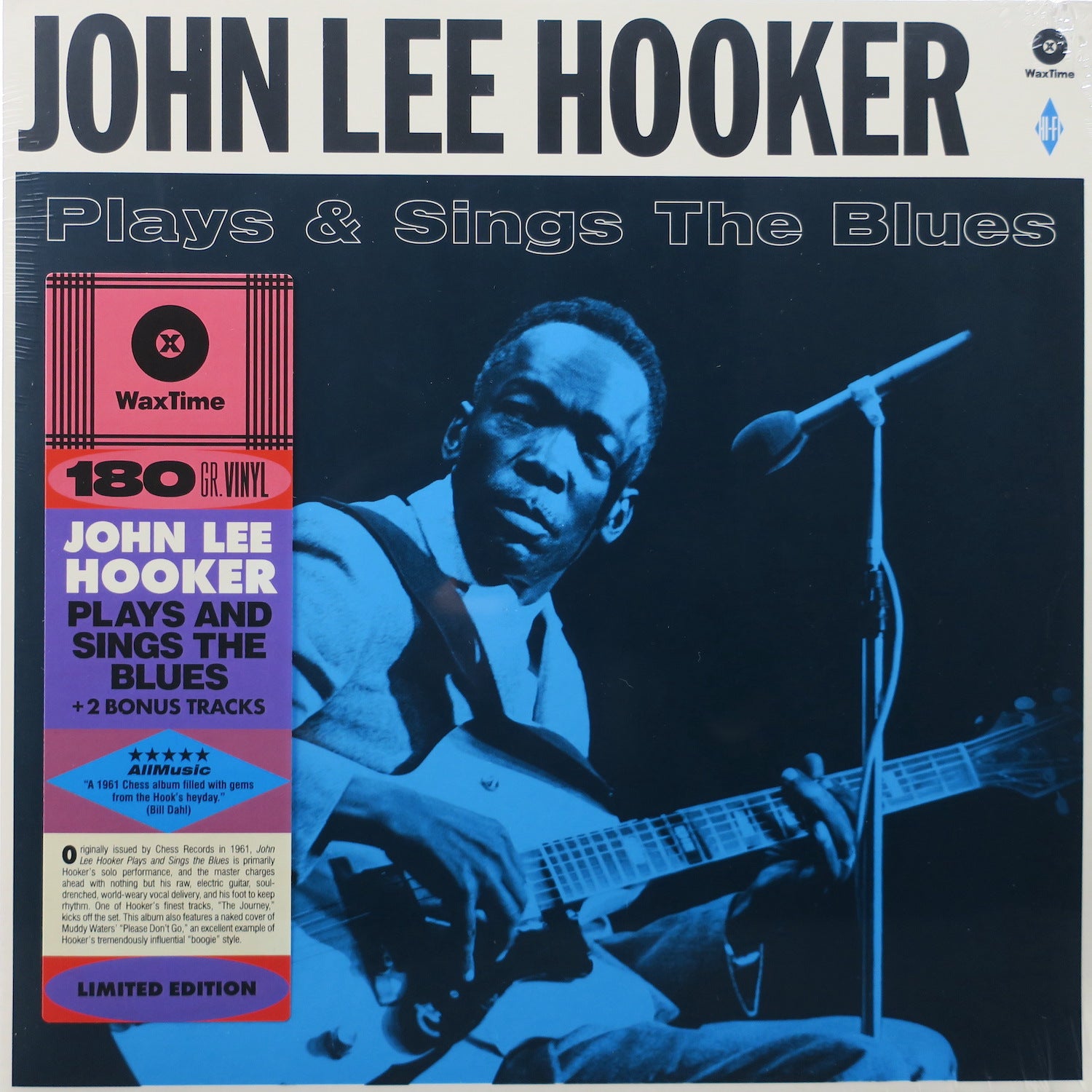 JOHN LEE HOOKER 'Plays And Sings The Blues' 180g Vinyl LP Record - Authentic Blues Music for Collectors & Audiophiles - Perfect for Home Listening & Music Enthusiasts