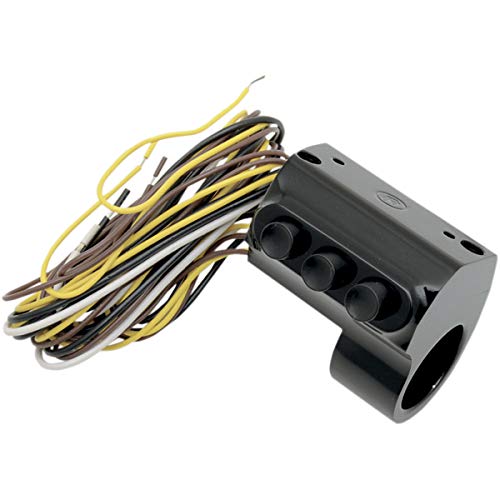 Performance Machine Contour Billet Handlebar Switch Housing (Left/Hydraulic) - Black CNC Aluminum Motorcycle Control Housing - Perfect for Harley, Indian & Cruiser Custom Bike Upgrades