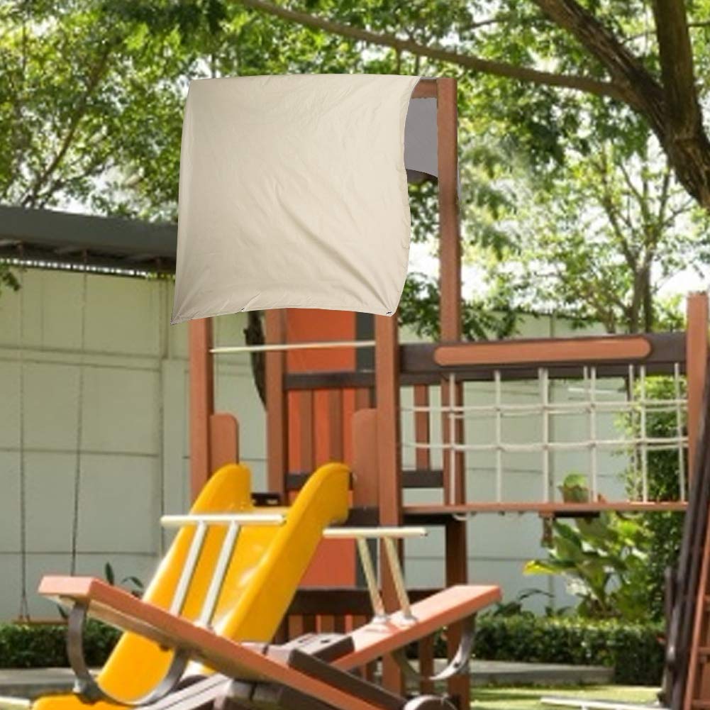 TOPINCN Outdoor Swing Cover - Waterproof Playground Roof Canopy & Sunshade Replacement Tarp for Kids Swing Sets, Patio, Garden (Beige) | Perfect for Backyard, Playground & Outdoor Furniture Protection