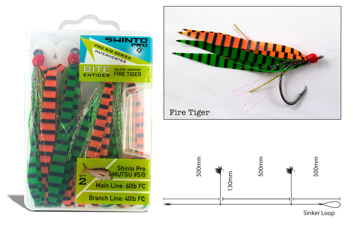Bite Enticer Mutsu Paternoster Rigs - Size #5/0 & #7/0 - Saltwater Fishing Lures for Offshore and Deep Sea Angling