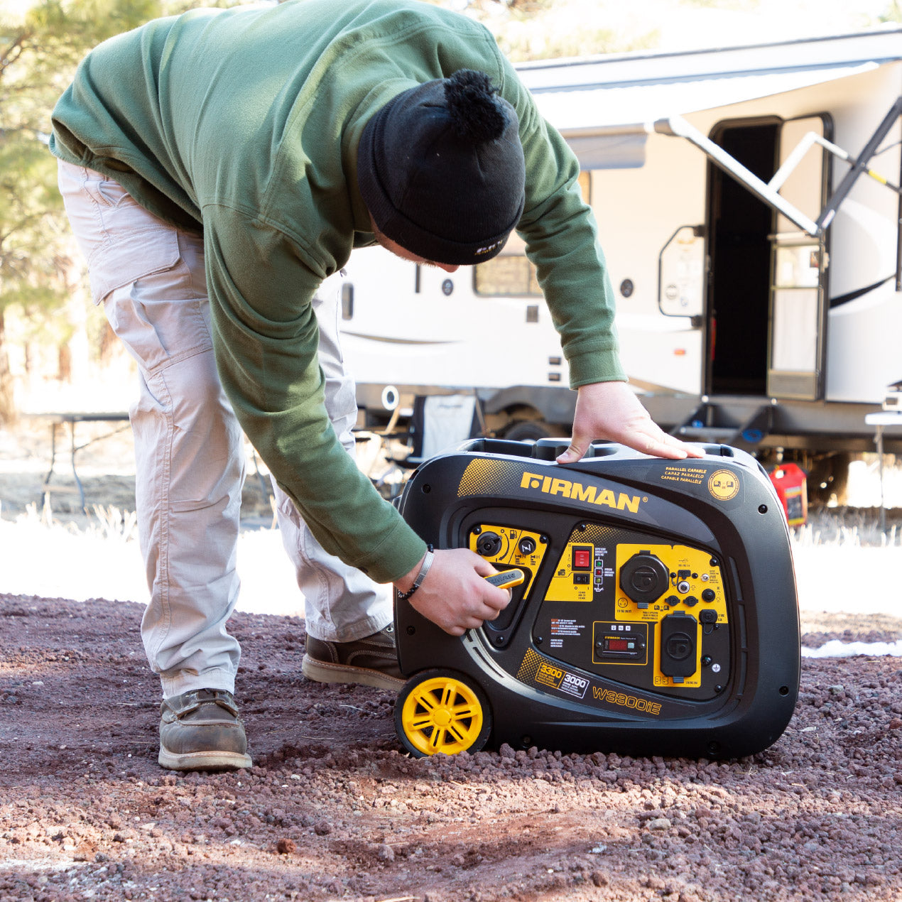 3300W Portable Inverter Generator with Electric Start - Quiet, Reliable Power for Camping, RV Trips & Emergency Backup