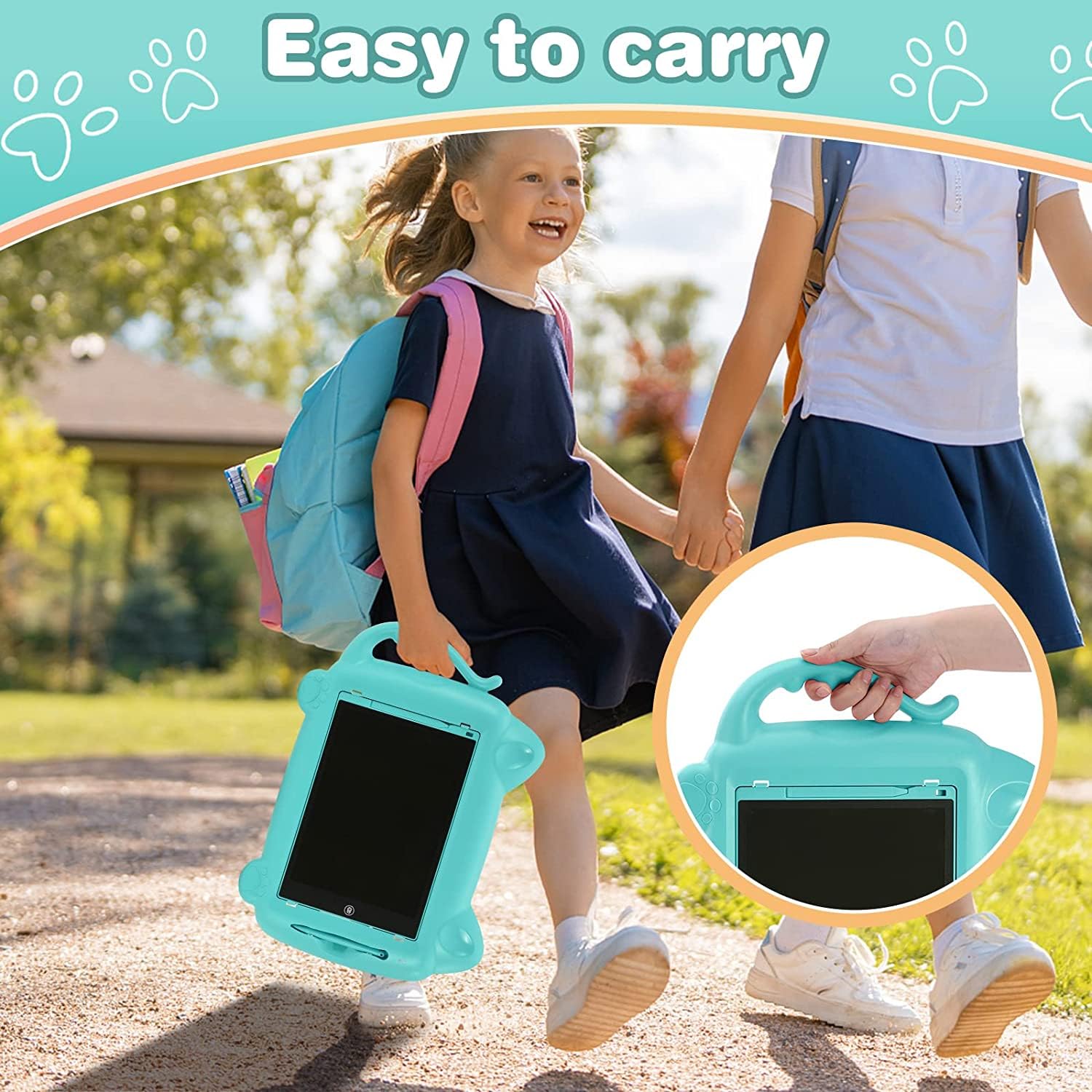 EooCoo 12 Inch LCD Writing Tablet for Kids Ages 3-8 - Electronic Drawing Pad with Stylus - Easter Basket Stuffers & Travel Essential - Perfect Gift for Boys & Girls - Fun Educational Toy for Home, School & Road Trips