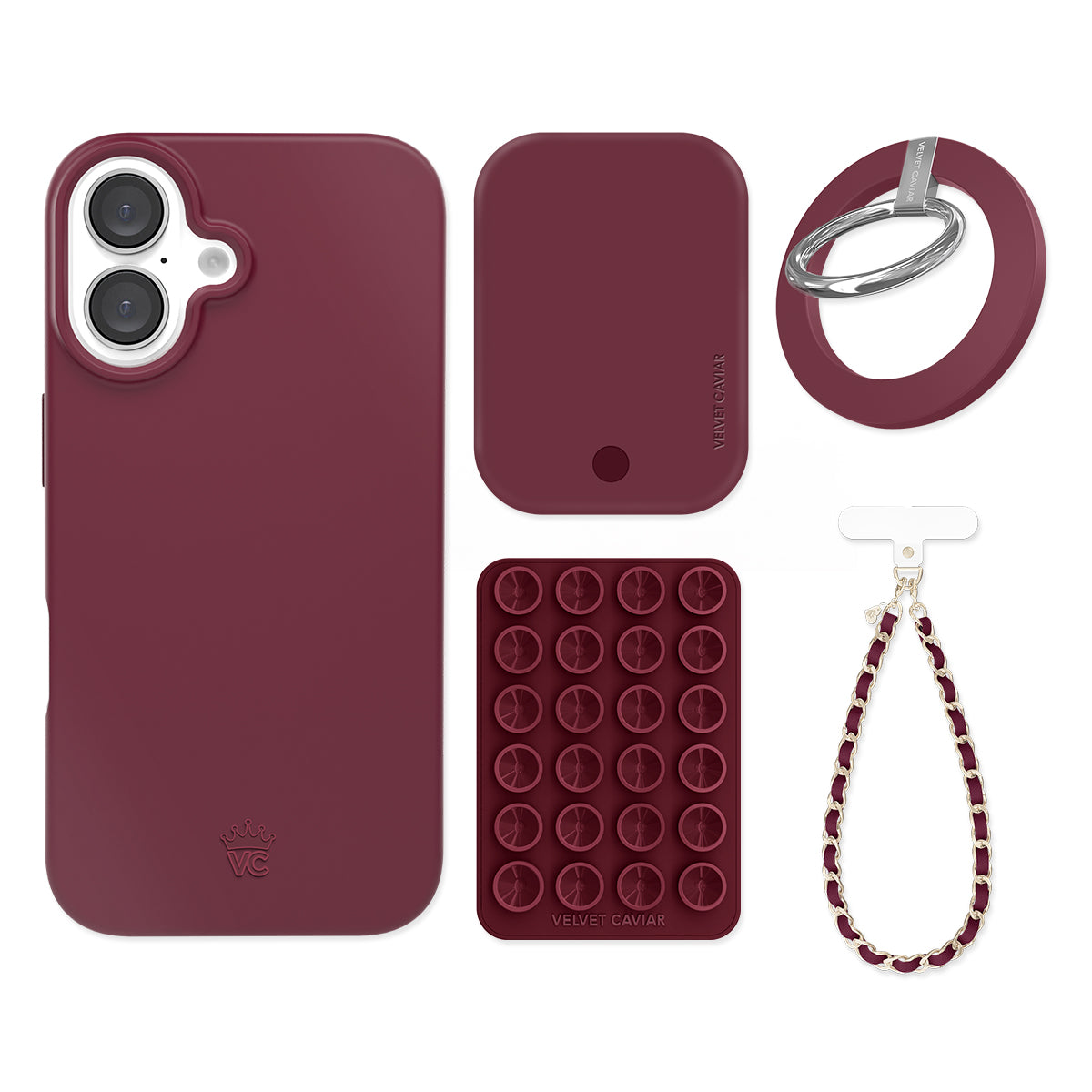 Vintage 1990 iPhone Case with Grip - Burgundy Retro Style Protective Cover for iPhone 13/14/15 - Perfect for Daily Use, Travel & Photography