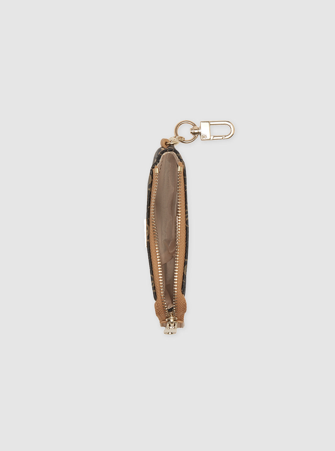 Stylish Brown Leather Keychain with Logo - Perfect for Handbags, Wallets & Gift Giving