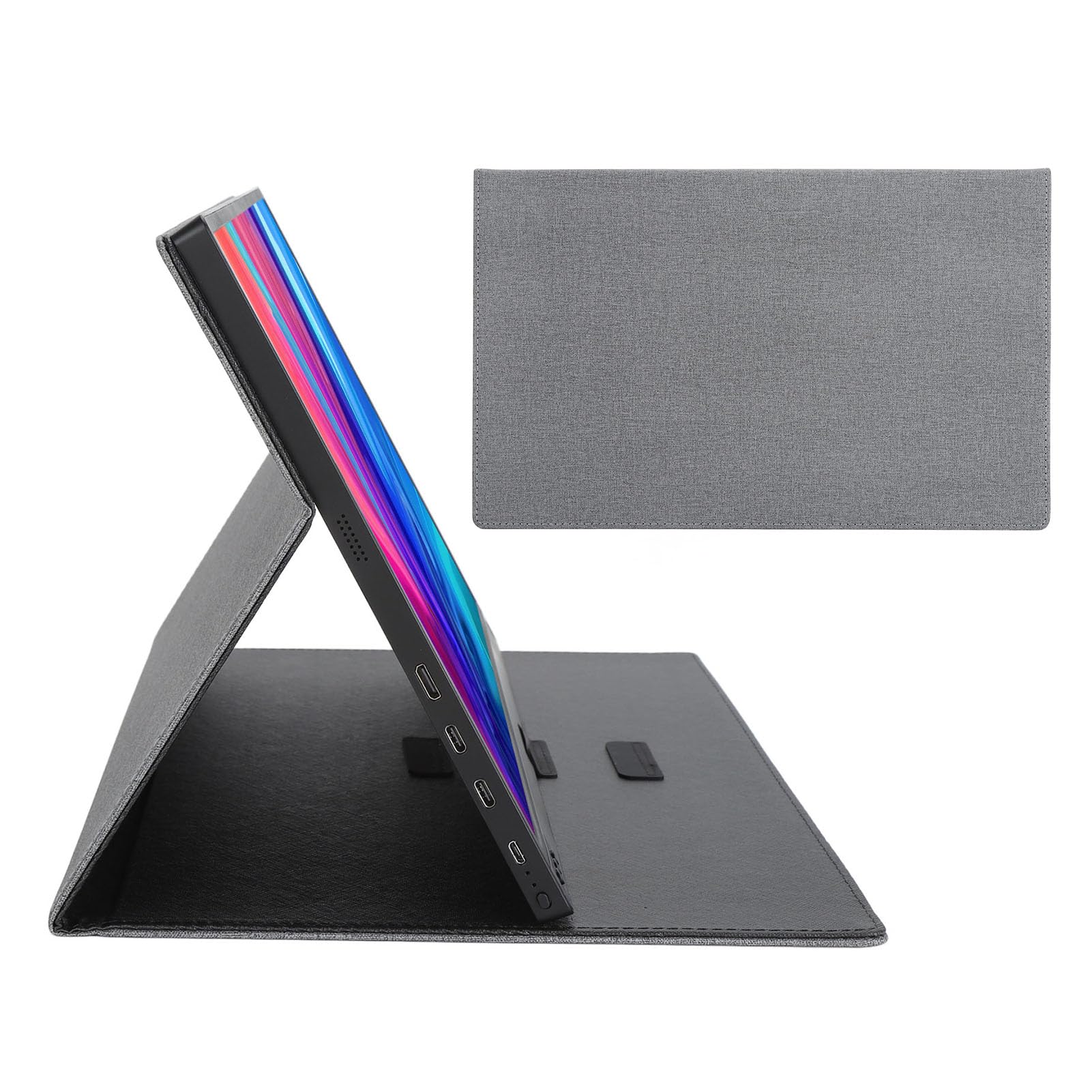 16 Inch Portable Monitor - 1920x1080P IPS Screen with USB-C & HDMI | Second Display for Laptop, PC, Mac | External Gaming Monitor for Xbox, PS5 | Perfect for Work, Travel & Mobile Gaming
