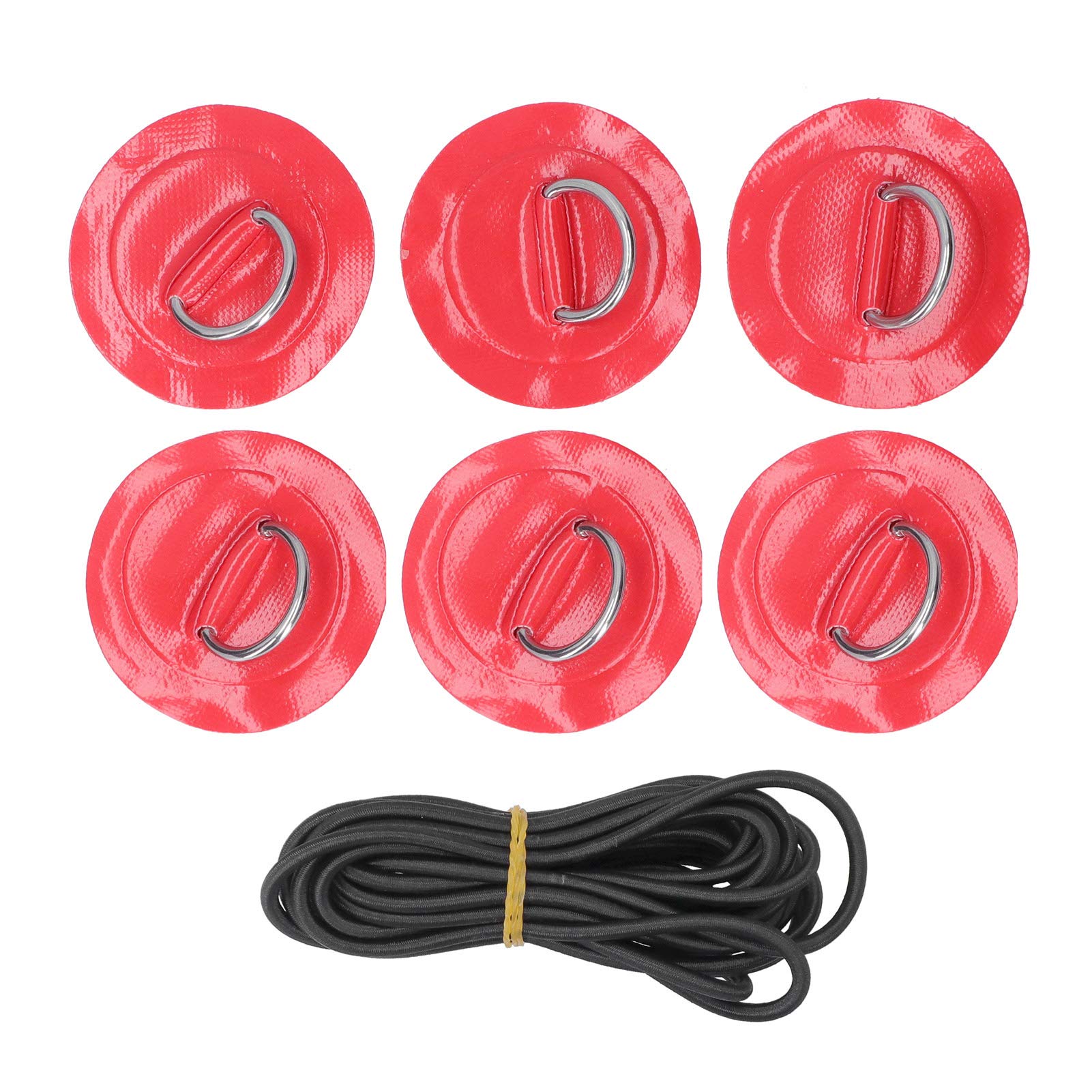 D-Ring Patch for Kayak & Inflatable Boat - Lightweight PVC D-Pad Accessory (Red) - Perfect for Kayaking, Rafting and Water Sports Gear Repair