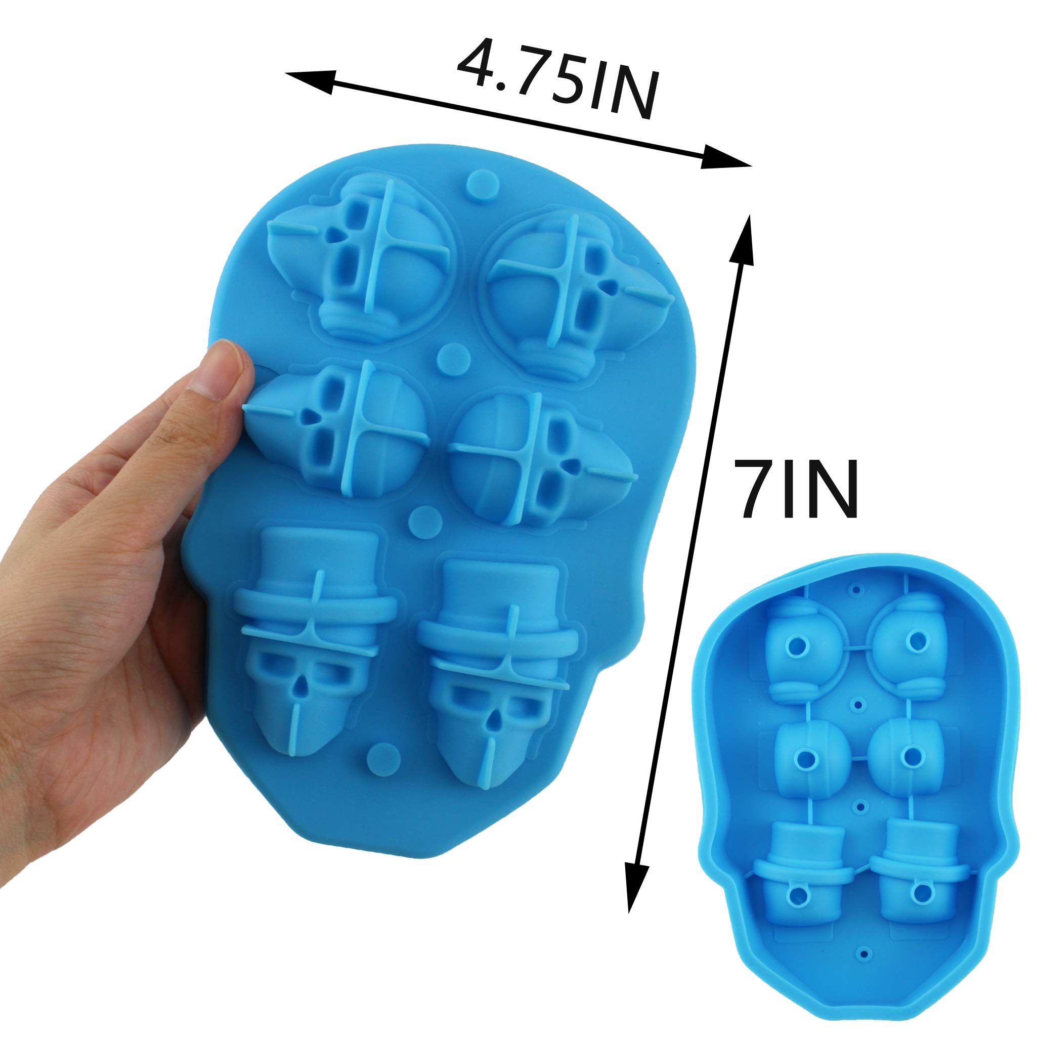 Halloween Pumpkin Ice Mold Tray - 3D Silicone Ghost & Skull Ice Cube Maker for Cocktails, Drinks, and Party Decorations - Perfect for Halloween Parties, Themed Events, and Spooky Beverage Presentations