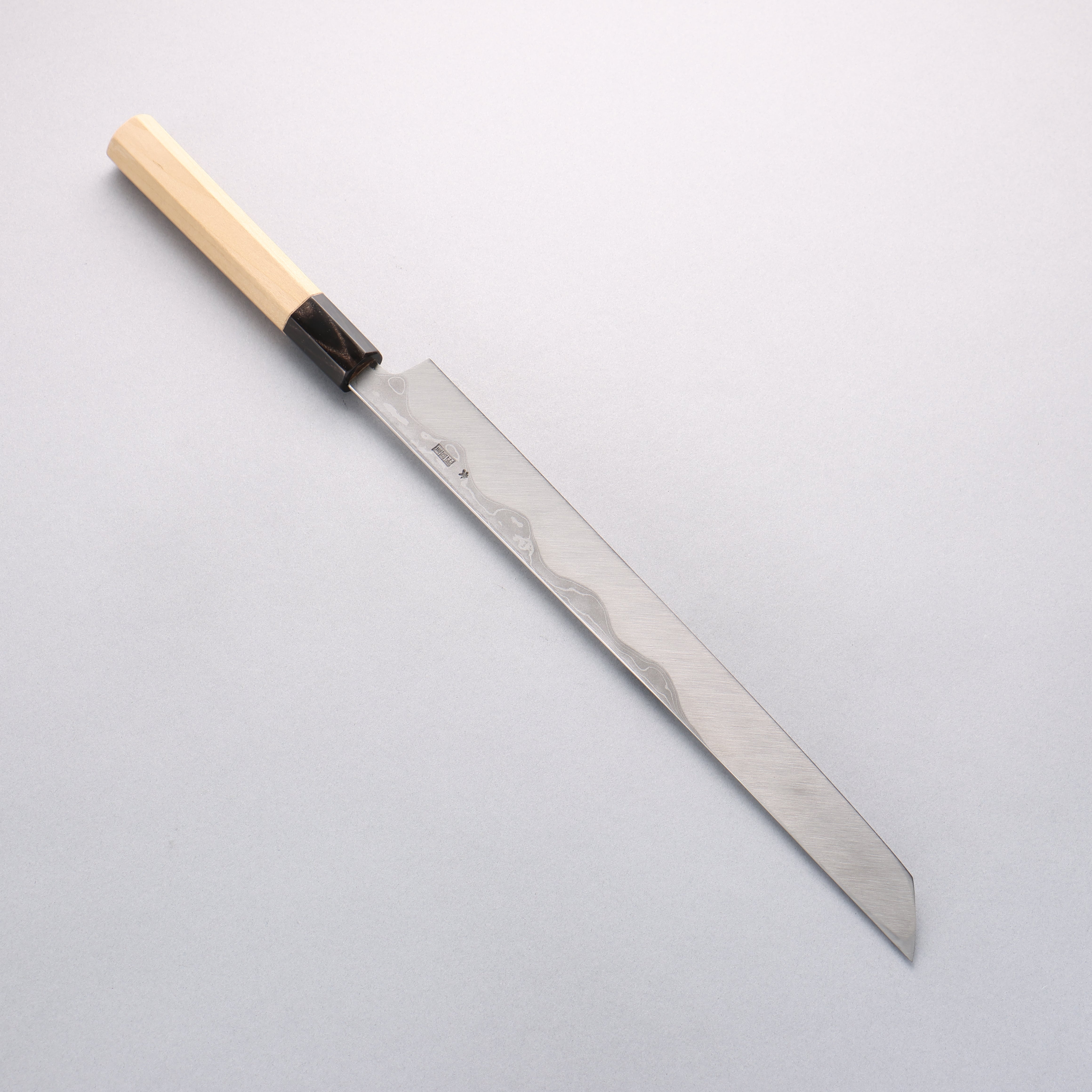 Premium Kikuzuki Blue Steel No.1 Damascus Sakimaru Takohiki Knife 300mm with Magnolia Handle - Professional Japanese Sushi & Sashimi Chef Knife for Precision Cutting