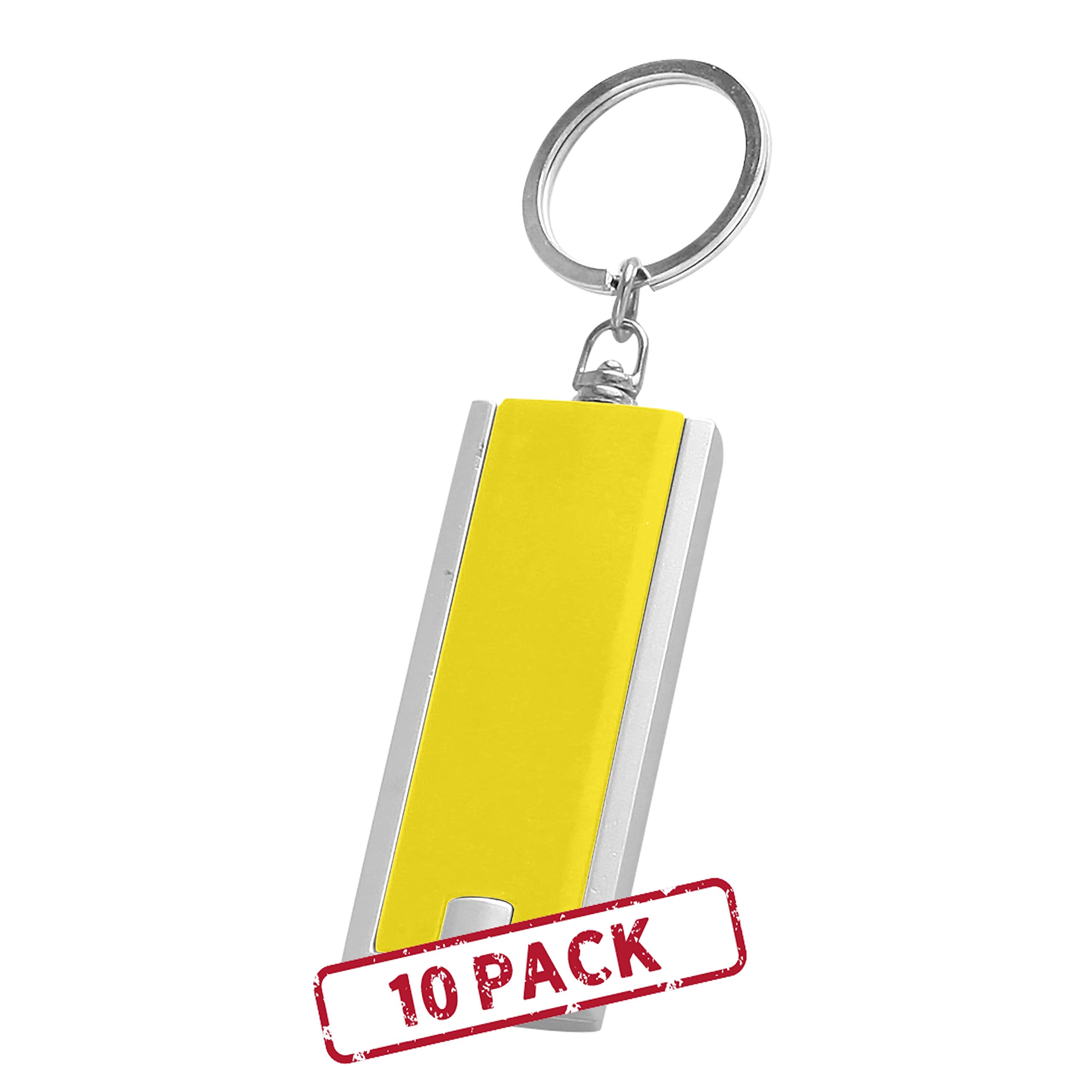 Rectangle Light Keychains - Durable LED Carabiner Clip for Night Visibility, Ideal for Camping, Hiking, and Emergency Use