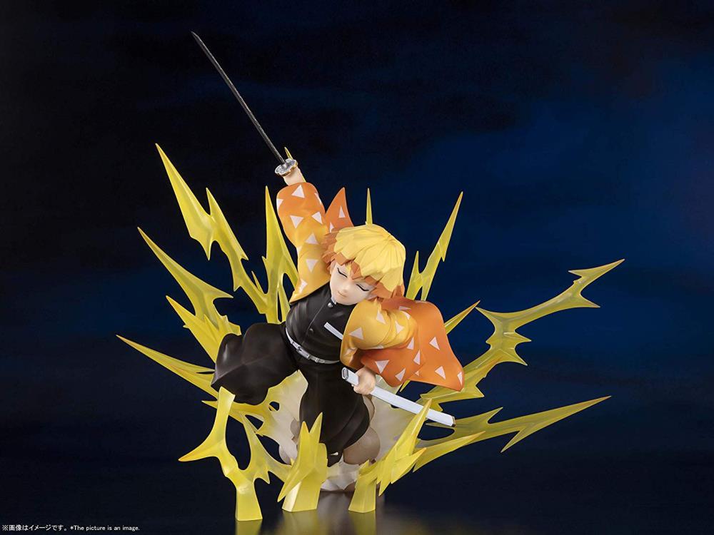Figuarts Zero Demon Slayer: Kimetsu no Yaiba Zenitsu Agatsuma Thunder Breathing Version Anime Action Figure - Perfect for Anime Collectors and Home Office Display