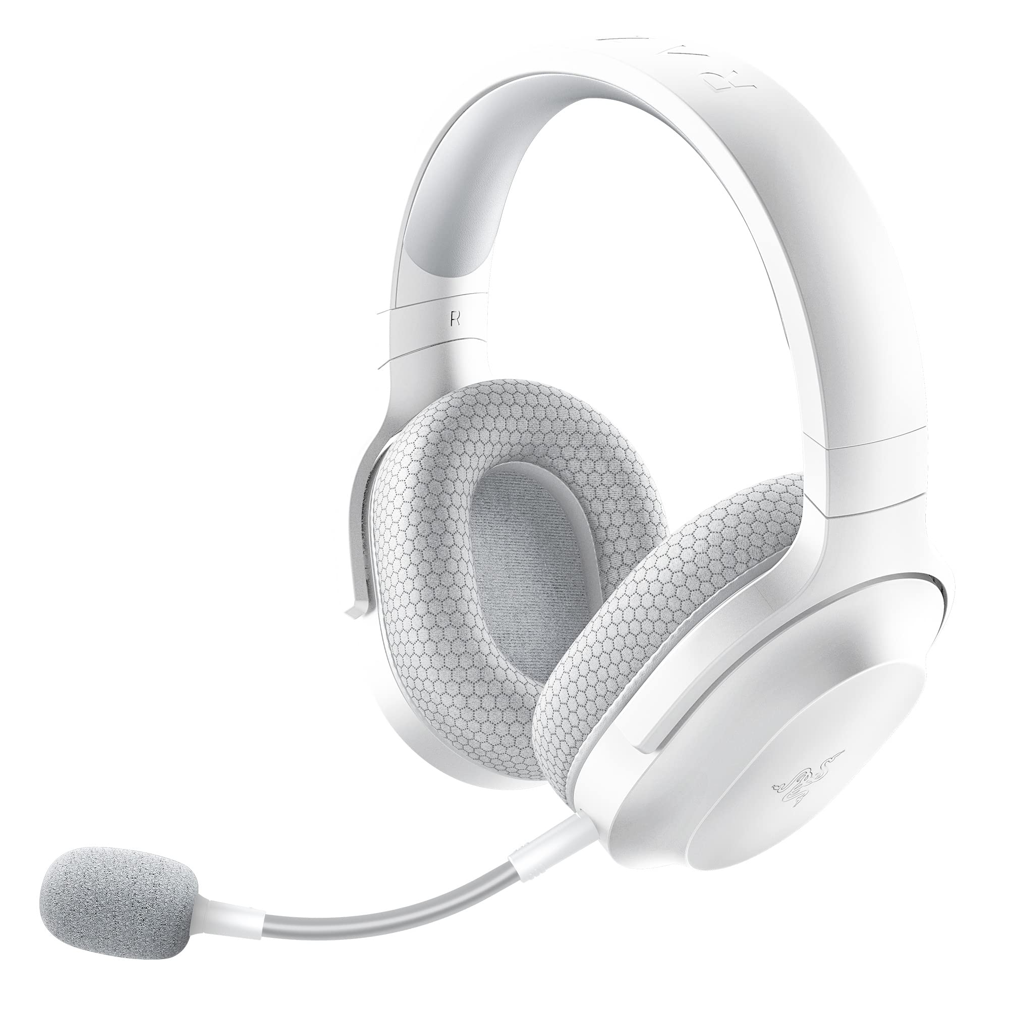 Razer Barracuda X Wireless Gaming Headset for PC, PS5, PS4, Nintendo Switch, Android & iOS - 2.4GHz Wireless & Bluetooth 5.2 - Lightweight Over-Ear Design with 40mm Drivers - Detachable Mic - 50-Hour Battery Life - Mercury White - Perfect for Gaming, Streaming & Mobile Use