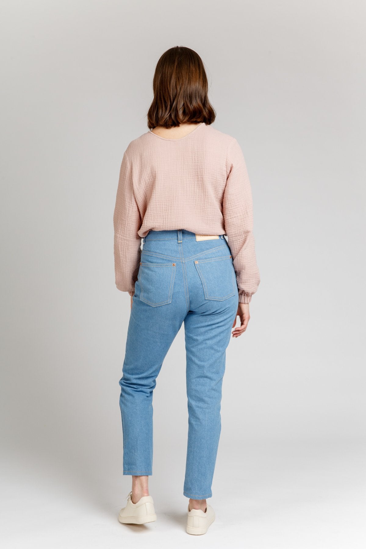 Megan Nielsen Dawn Jeans - High Waist Stretch Denim Pants for Women | Perfect for Casual Wear, Office & Everyday Outfits
