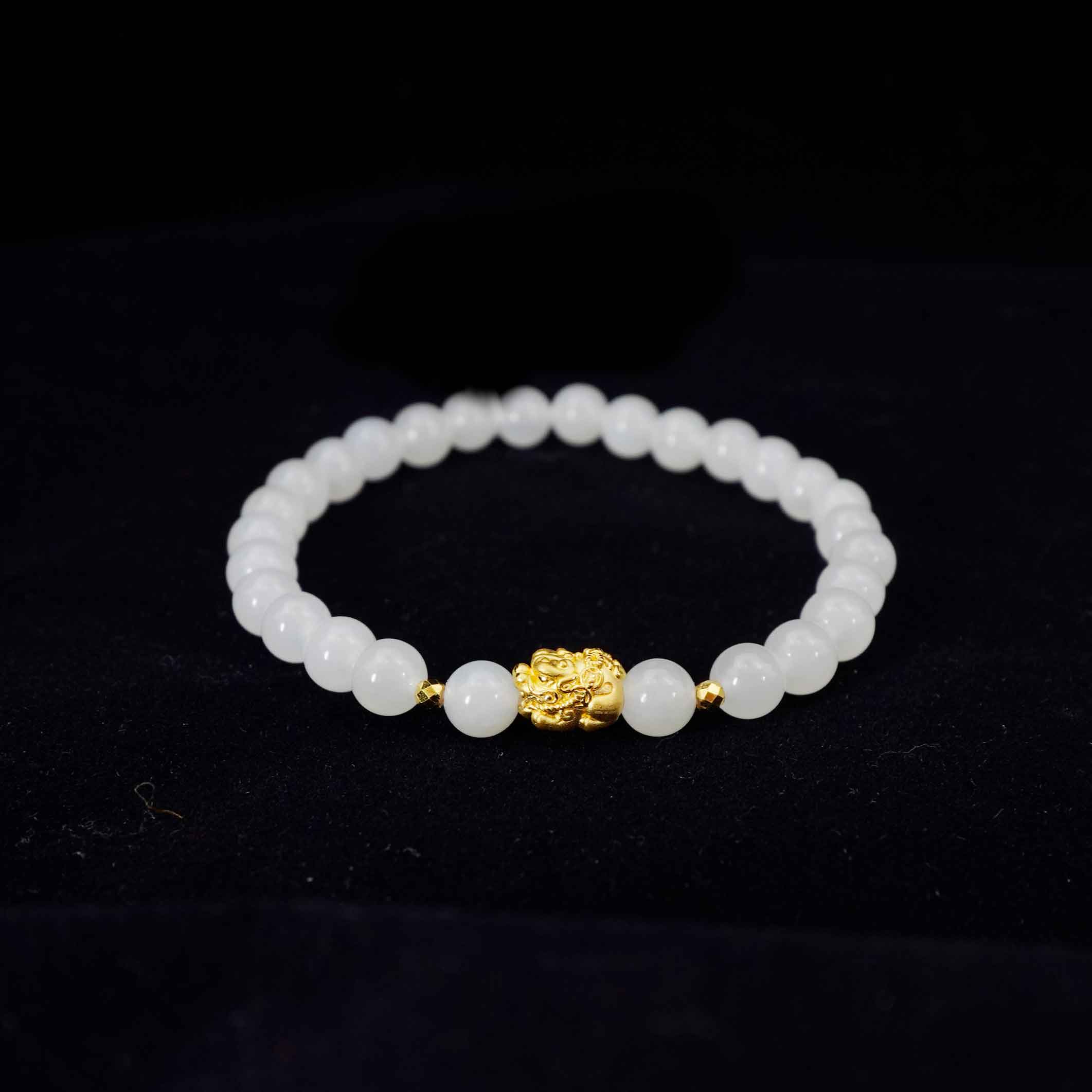 24K Gold Nephrite Jade Bracelet for Women - Elegant Handmade Jewelry Gift for Birthday, Anniversary & Special Occasions