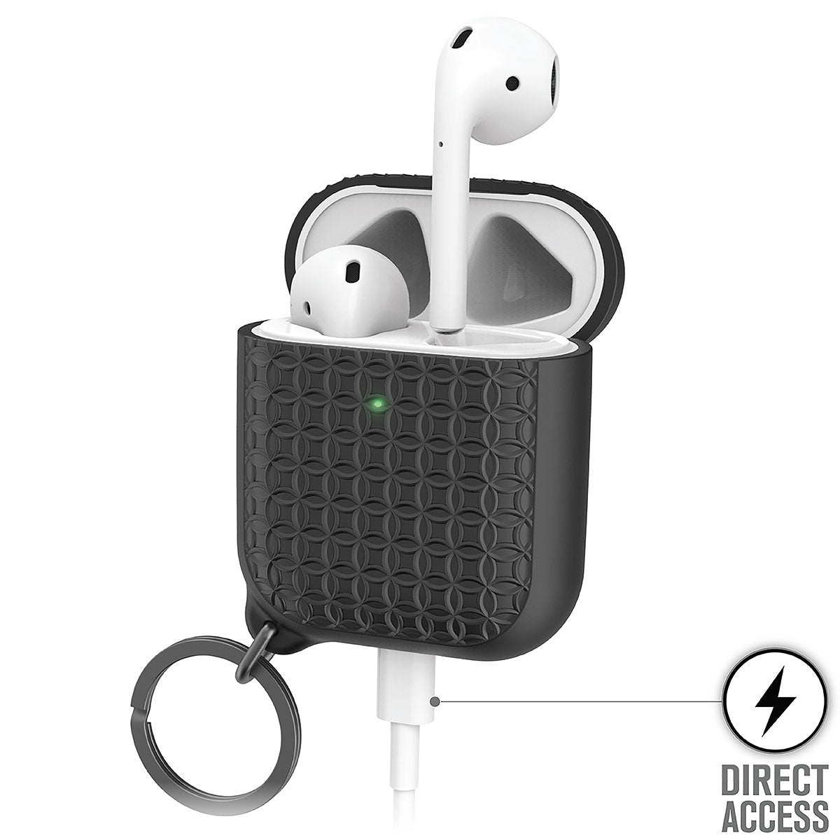 Premium AirPods 1 & 2 Protective Case with Keychain - Durable Cover for Apple AirPods 1st & 2nd Generation - Perfect for Travel, Gym & Everyday Use