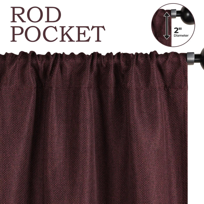 Blackout Curtains Set of 2 Panels - Jaxon Textured Room Darkening Window Drapes for Bedroom, Living Room & Home Theater (54x84 Inches)