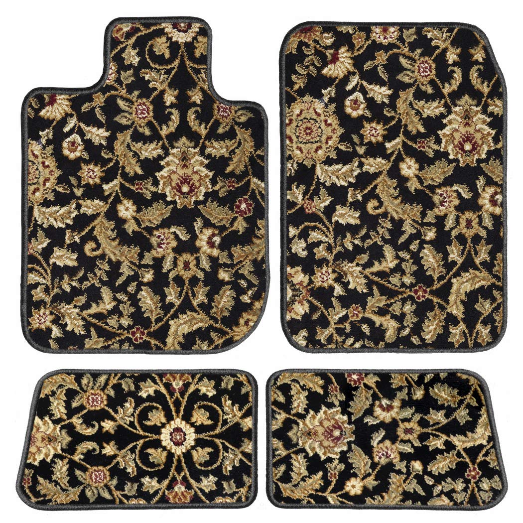 GG Bailey D51450-S2A-BK-OR Premium All-Weather Floor Mats - Compatible with 2017, 2018, 2019 Models - Black & Orange Design for Driver, Passenger & Rear Seats - Perfect for SUVs, Trucks & Off-Road Vehicles