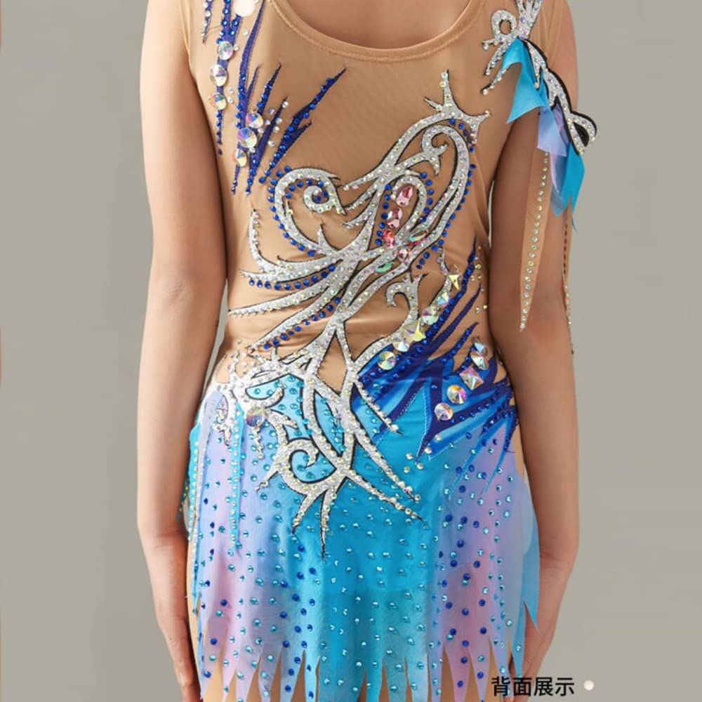 LIUHUO Women's & Girls' Rhythmic Gymnastics Leotard - Ballet Performance & Training Outfit for Dance Competitions, Recitals, and Practice
