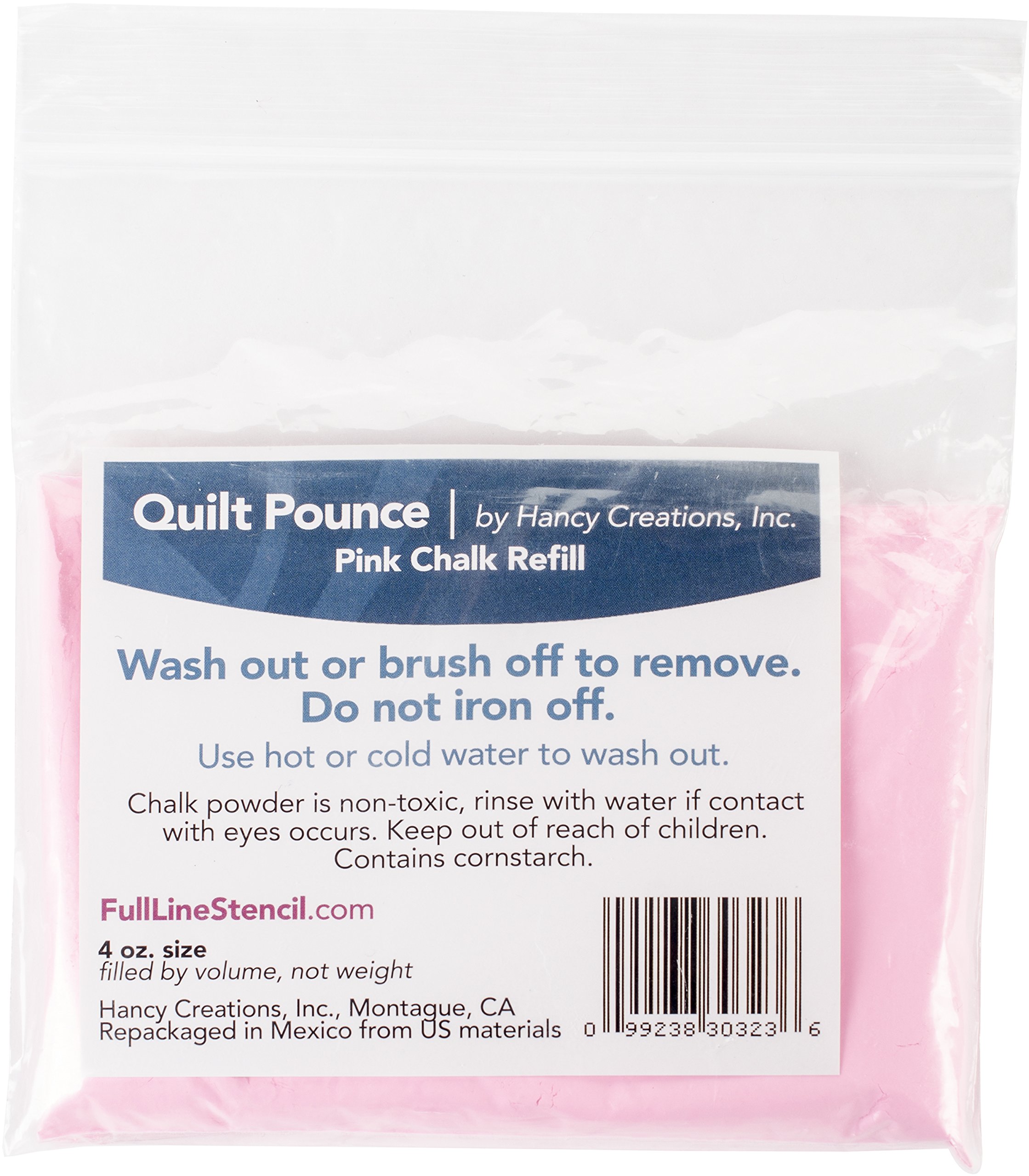 Hancy Quilt Pounce Chalk Refill - 4oz Pink Chalk for Quilting, Sewing & Fabric Marking - Perfect for DIY Crafts, Dressmaking & Upholstery Projects