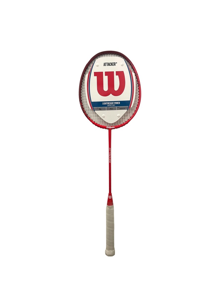 Wilson Attacker Badminton Racket - Carbon Fiber Lightweight Racquet for Advanced Players | Perfect for Tournaments & Training Sessions