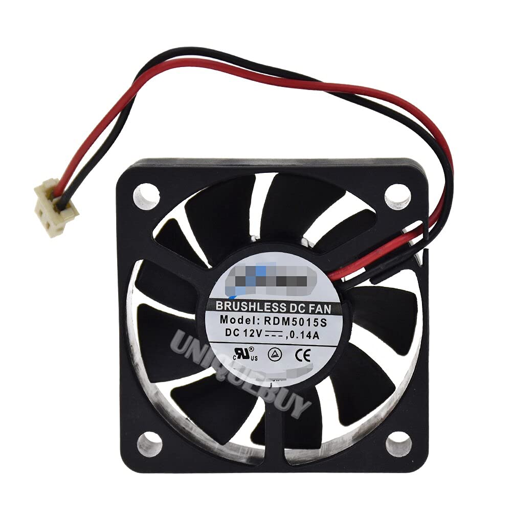 12V 0.14A 50x50x15mm 2-Pin Cooling Fan for Samsung DVD Player - XFAN RDM5015S Replacement, Computer Processor Cooler, Heatsink Fan for PC Cooling (Ideal for Electronics Cooling, Home Theater Systems & Gaming PC Builds)