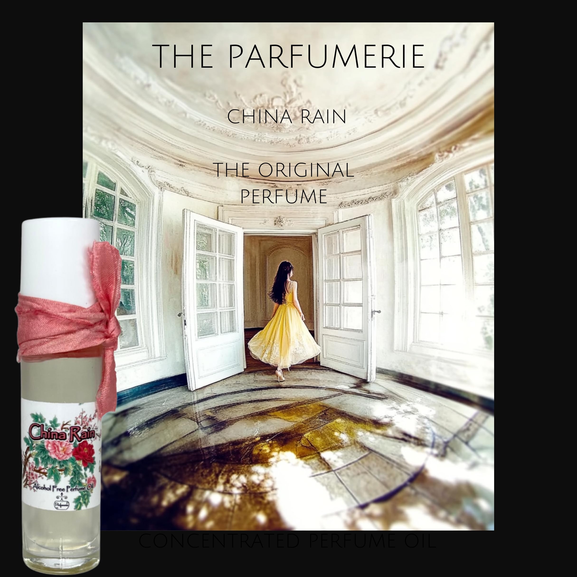 CHINA RAIN Original Perfume Oil - Long Lasting Vegan Fragrance, Phthalate & Alcohol Free, 10ml Roll On Bottle (Yellow) | Perfect for Daily Wear, Gifts & Aromatherapy
