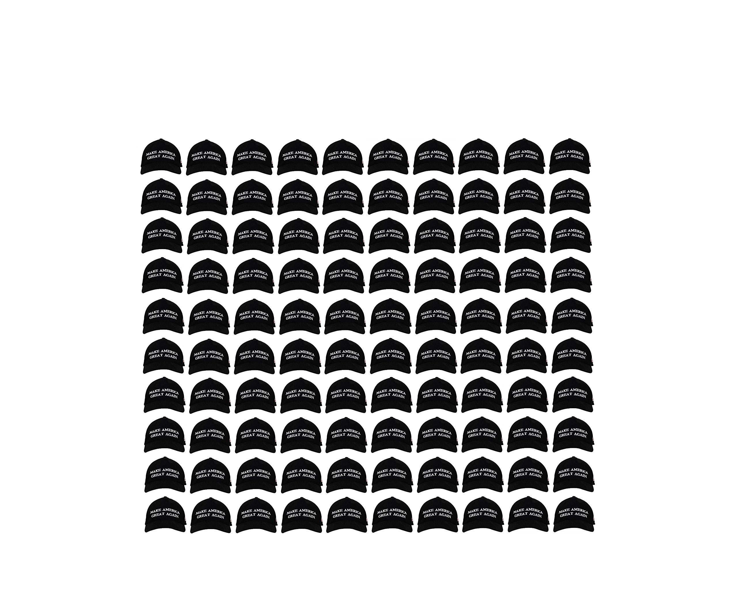 Ezone USA Great Again Hats [100 Pack] Adjustable Baseball Caps for Men & Women - Bulk Patriotic Caps for Sports, Events, and Outdoor Activities