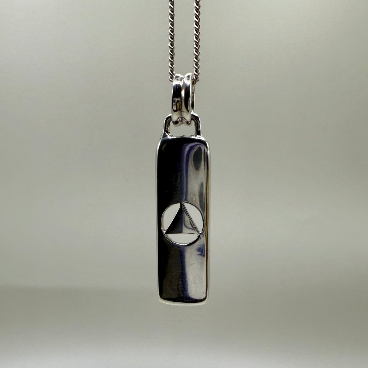 Classic AA Symbol Silver Pendant Necklace for Women - Elegant Jewelry Gift for Birthday, Anniversary & Everyday Wear