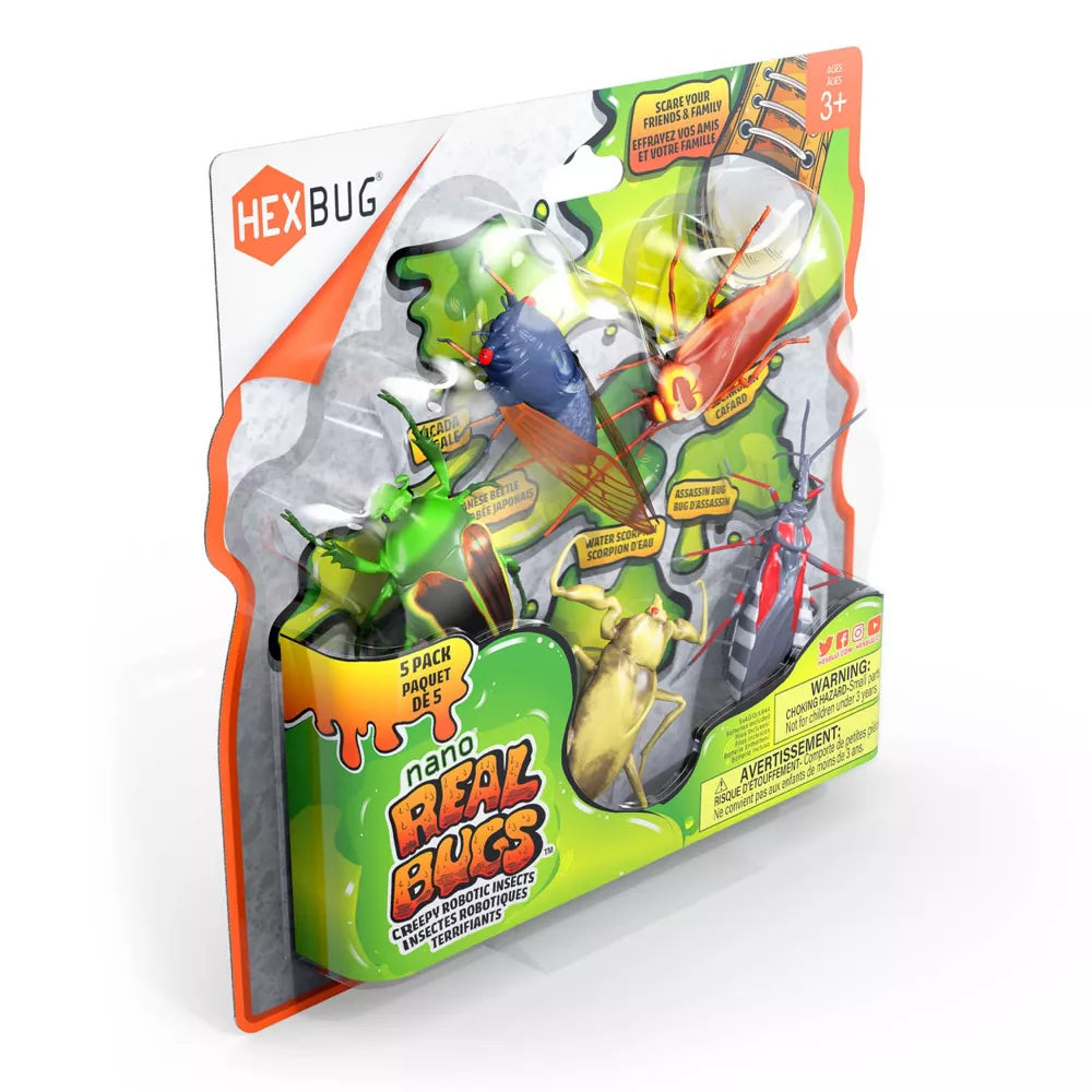 HEXBUG Nano Realistic Robotic Bugs 5-Pack - Interactive STEM Toys for Kids, Educational Science Gifts for Boys & Girls - Perfect for Indoor Play, Birthday Parties & STEM Learning Activities