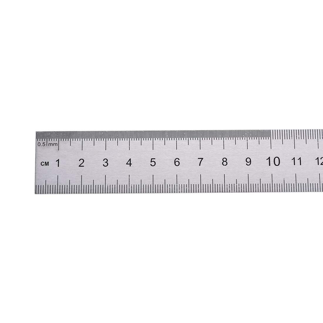 uxcell 50cm 20 Inch Stainless Steel Straight Ruler - Metric Measuring Tool with Hanging Hole for School, Office, Engineering & DIY Projects