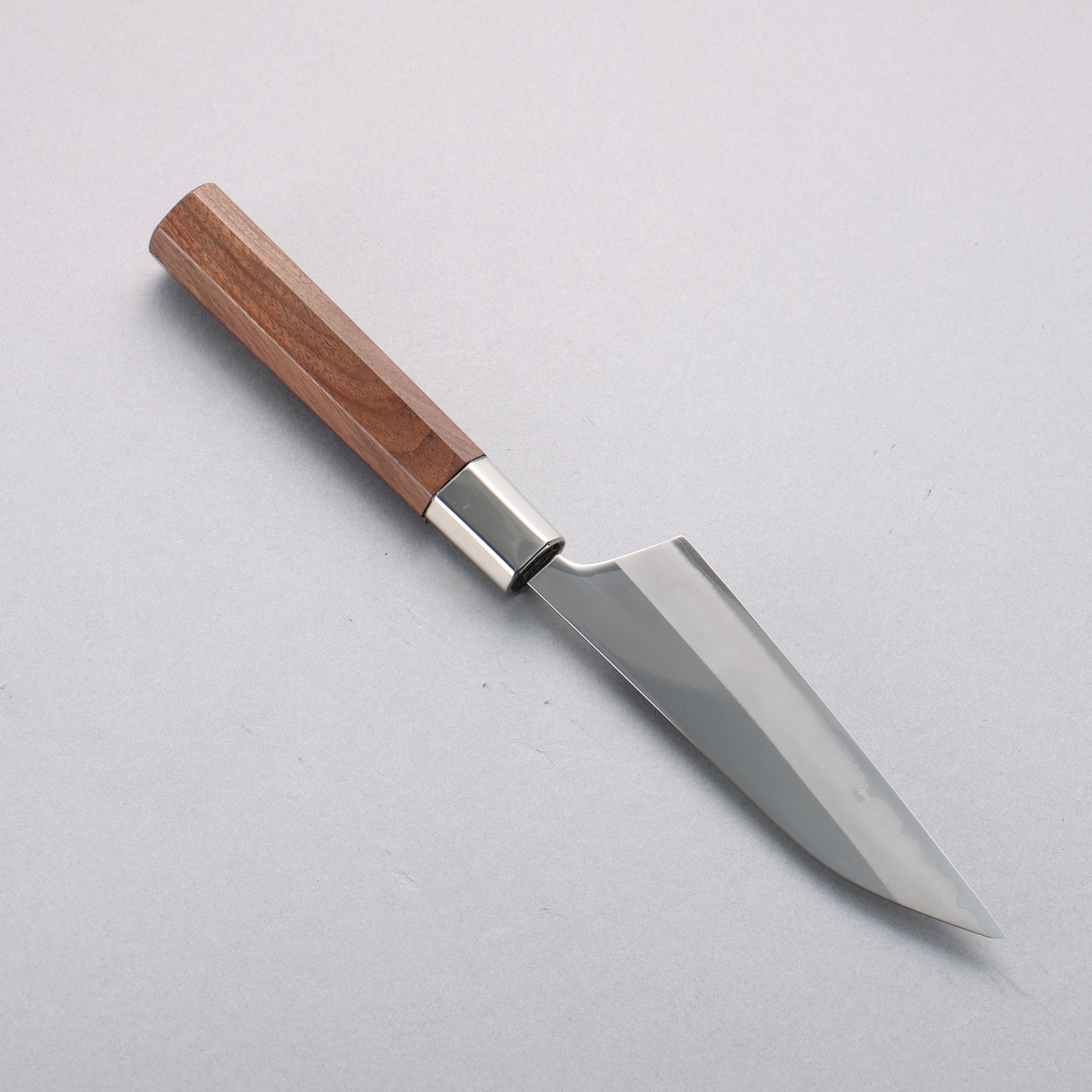Premium Kurotori Silver Steel No.3 Migaki Finished Petty Utility Knife 120mm - Japanese Walnut Handle - Perfect for Slicing, Peeling & Precision Kitchen Tasks