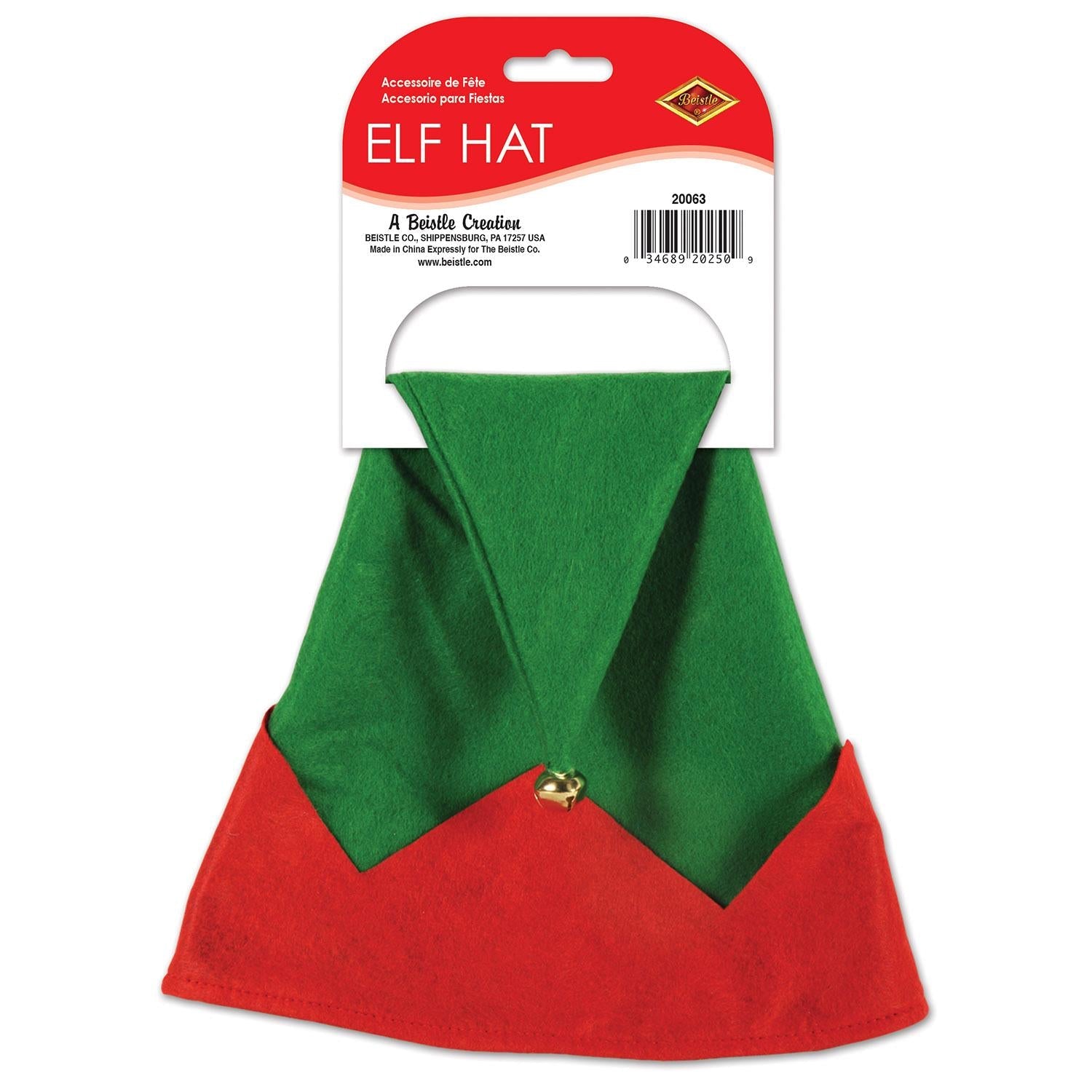 12 Pack Beistle Christmas Felt Elf Hats - Festive Holiday Party Accessories for Xmas Celebrations, Family Gatherings & Office Parties