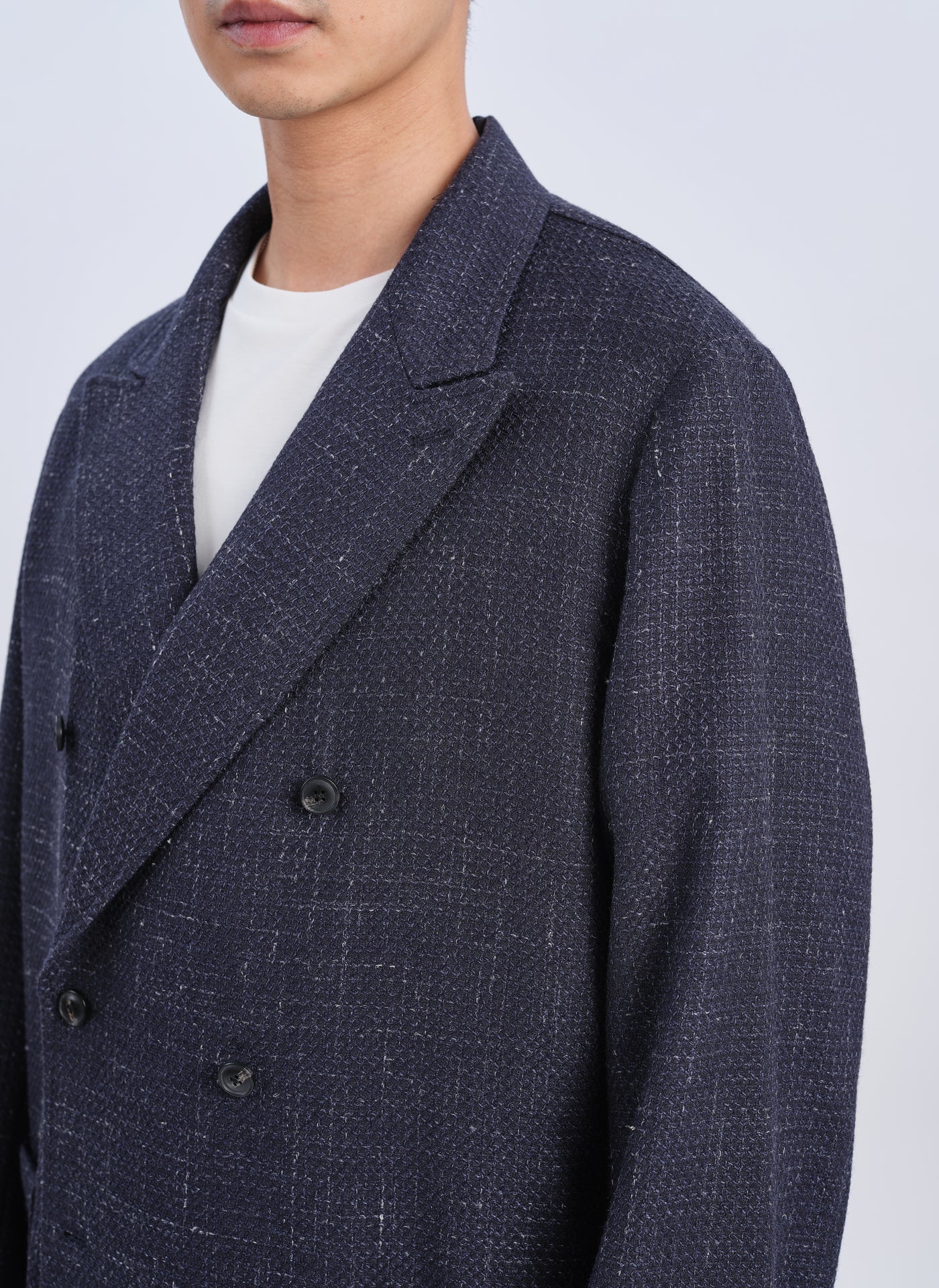 Premium Marzotto Wool Silk Linen Blend Double Breasted Blazer for Men - Elegant Business & Formal Wear for Office, Weddings & Special Occasions