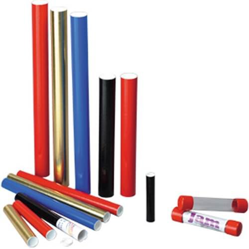 JAM PAPER Mailing Tube - 2 x 6 Inches - Blue Cardboard Shipping Tubes - 50 Pack - Perfect for Mailing Posters, Artwork, Documents & Blueprints