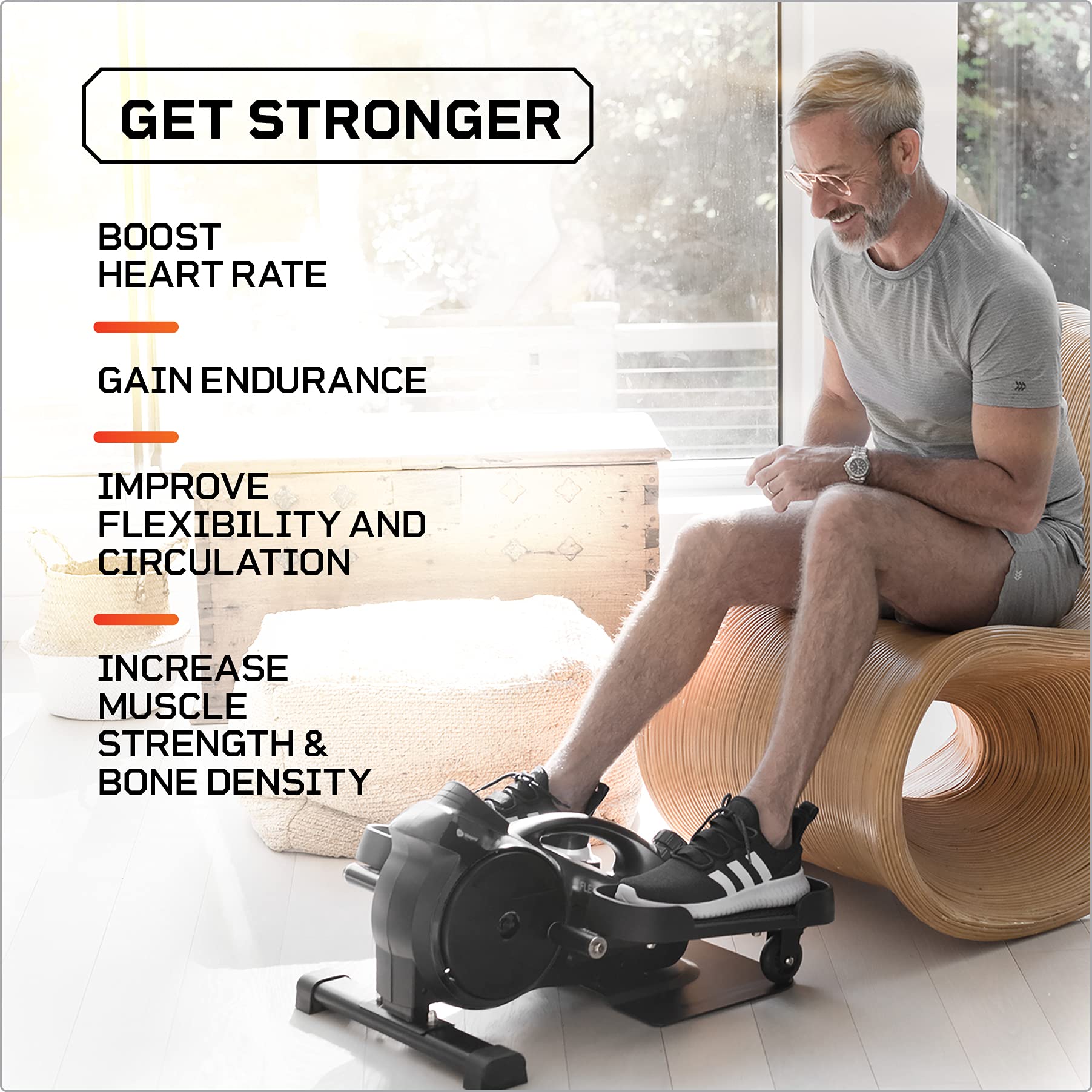 Lifepro Portable Under Desk Elliptical Machine - Motorized Pedal Exerciser for Home & Office Workouts, Leg Toning & Energy Boost - Compact Foot & Leg Exerciser with Fitness App - Perfect for Sedentary Workers & Home Fitness