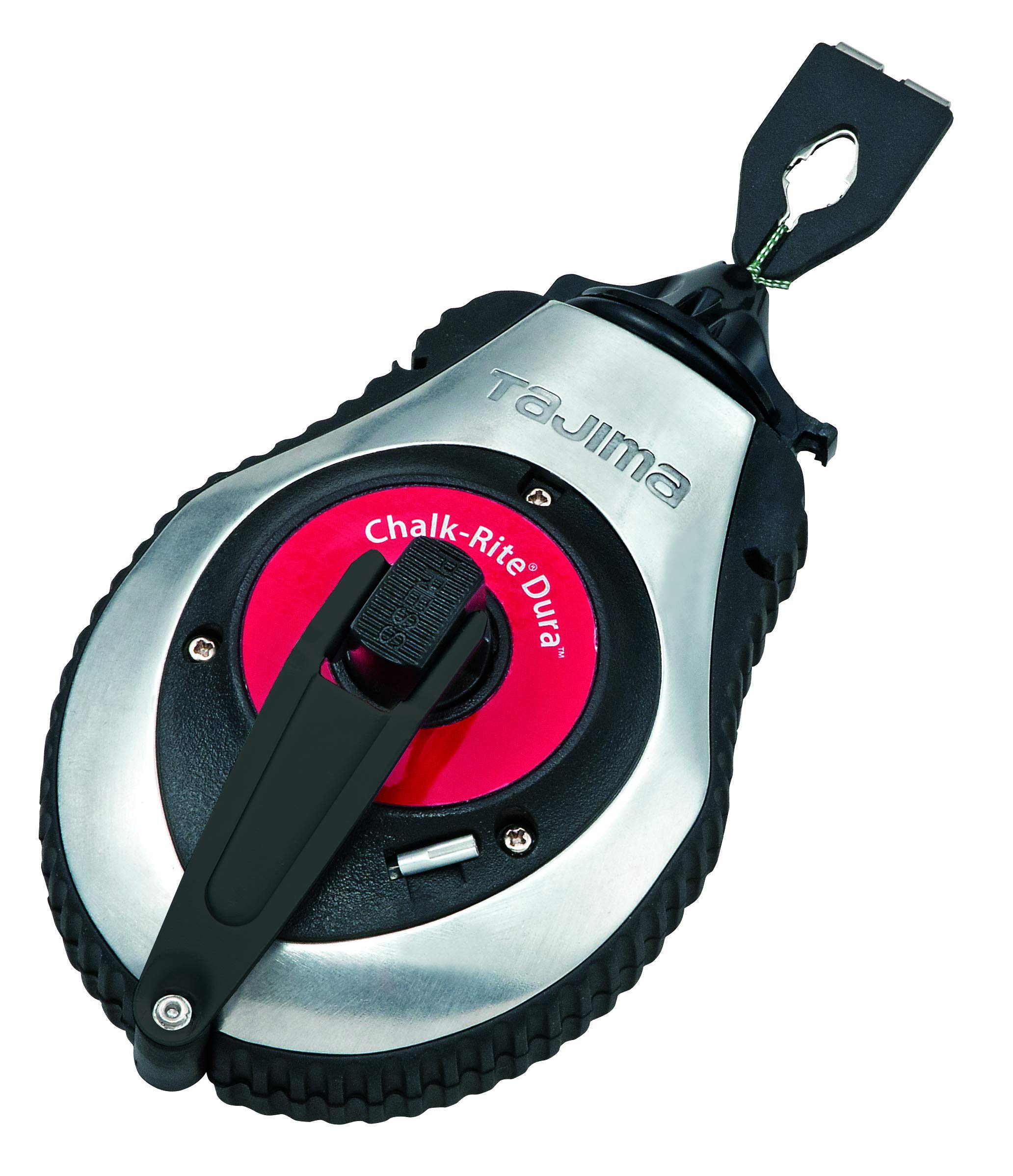 TAJIMA Chalk-Rite CR401S Professional Chalk Line Box - Extra Bold 1mm Snap Line with Ergonomic Handle Release - Ideal for Construction, Carpentry & DIY Projects