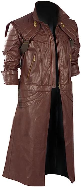 Devil May Cry 5 DMC5 Cosplay Costume for Men - Faux Leather Coat Jacket | Halloween Party Outfit, Anime Convention, Video Game Cosplay, Themed Costume Party